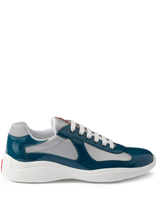patent leather and technical fabric America's cup sneakers
