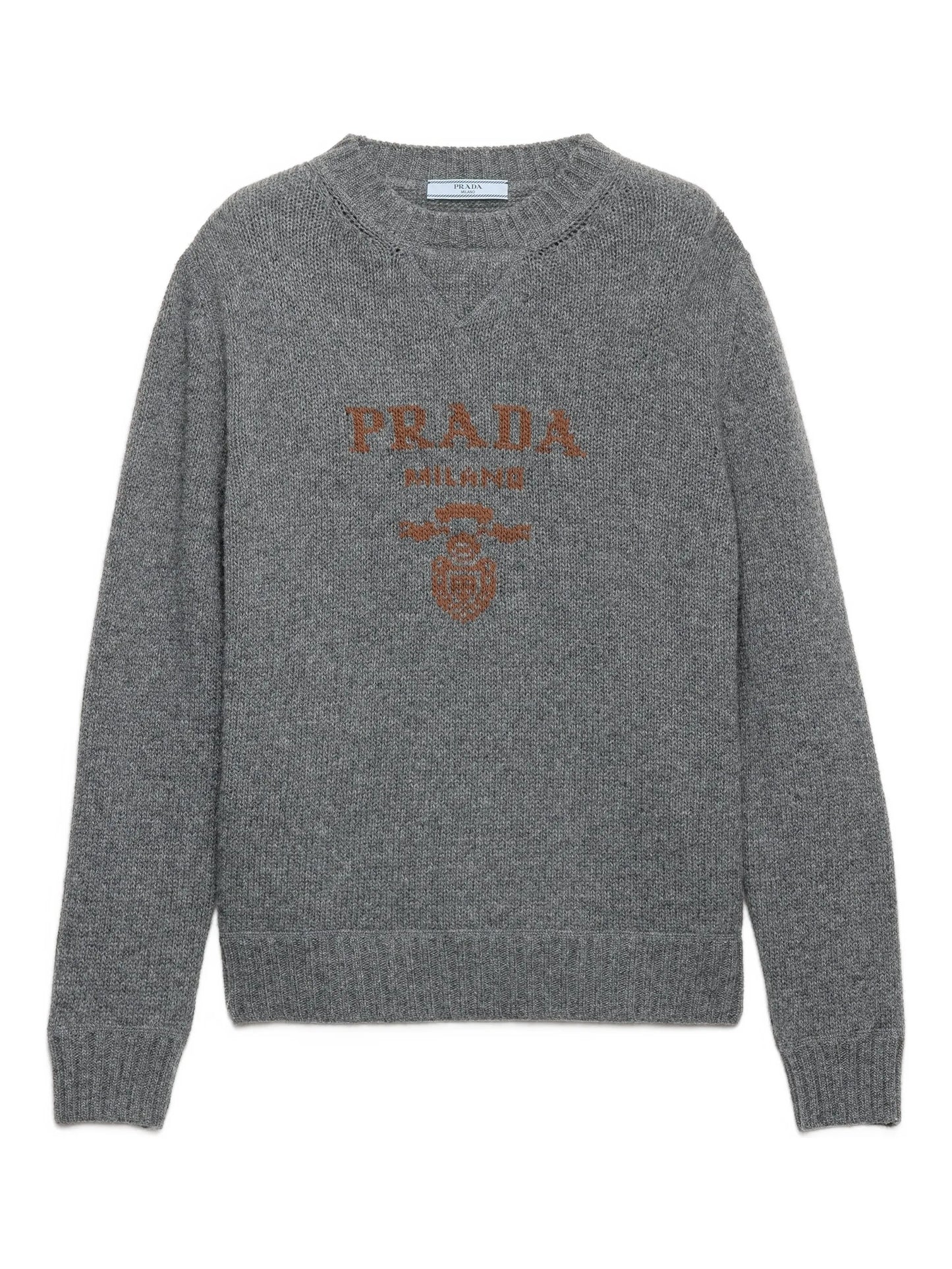 intarsia-logo crew-neck sweater