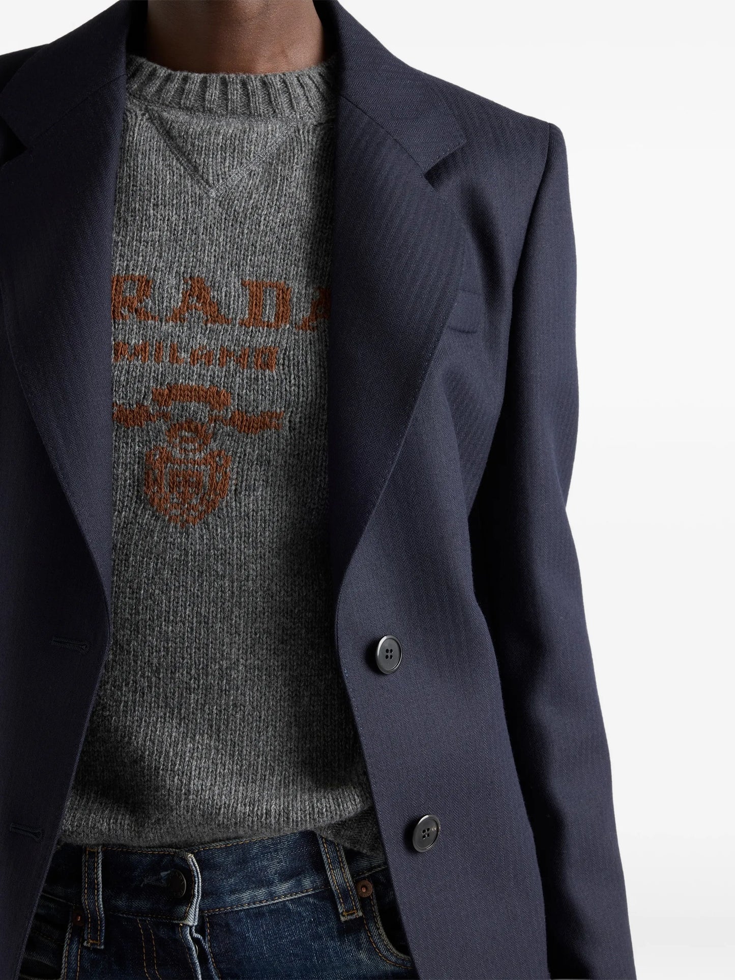 intarsia-logo crew-neck sweater