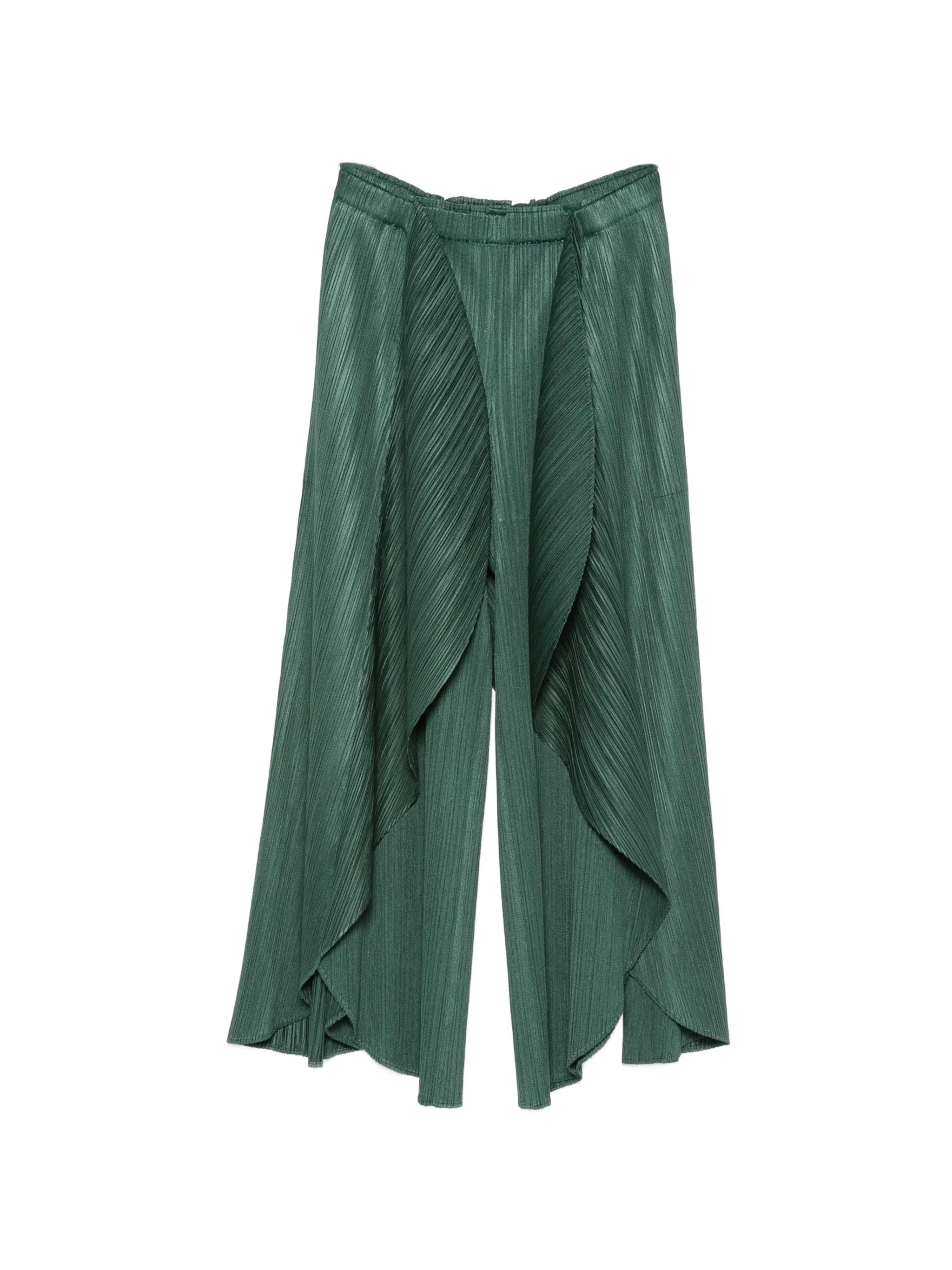 pleated draped trousers