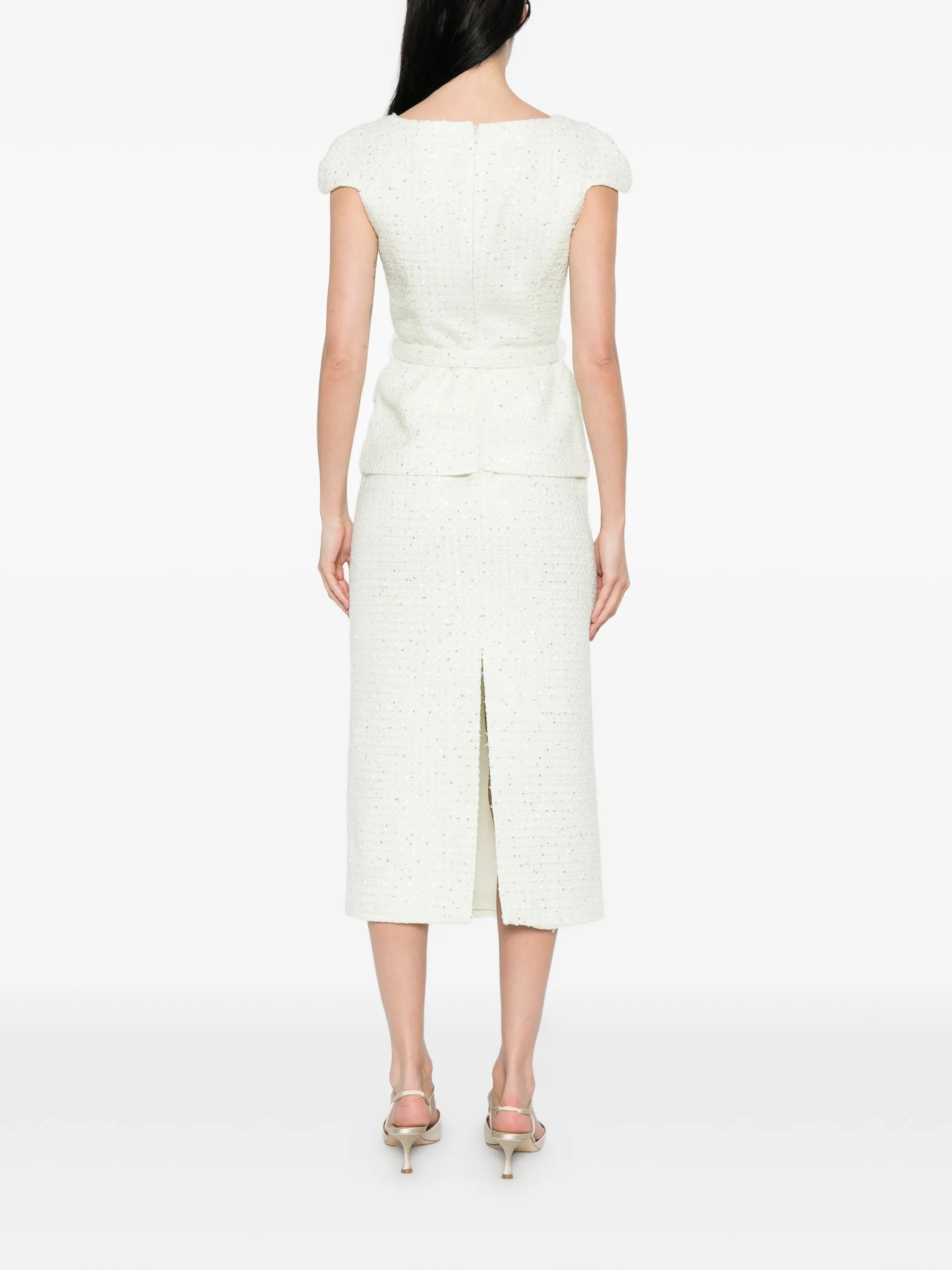 embellished double-breasted dress
