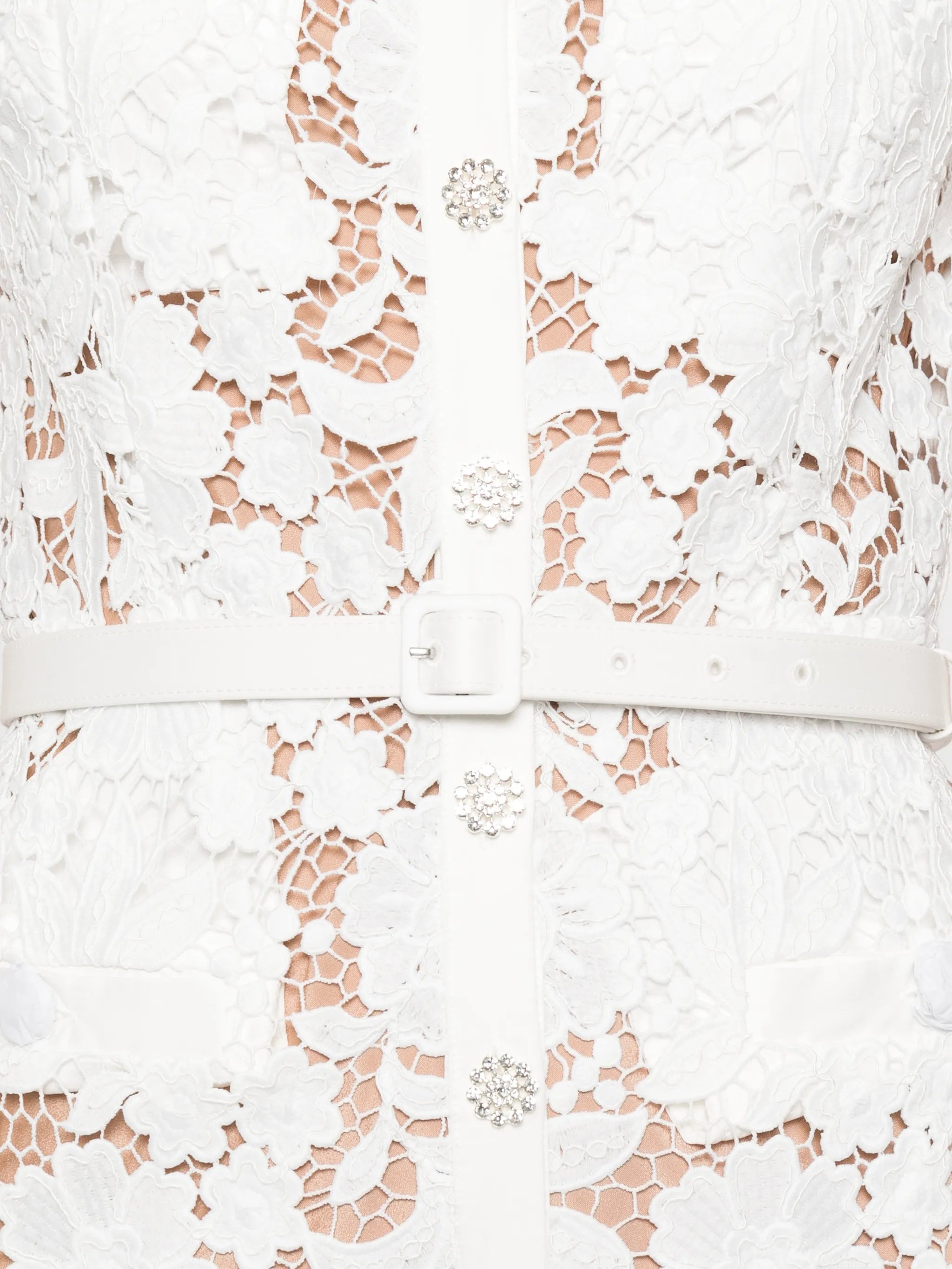 lace collared midi dress