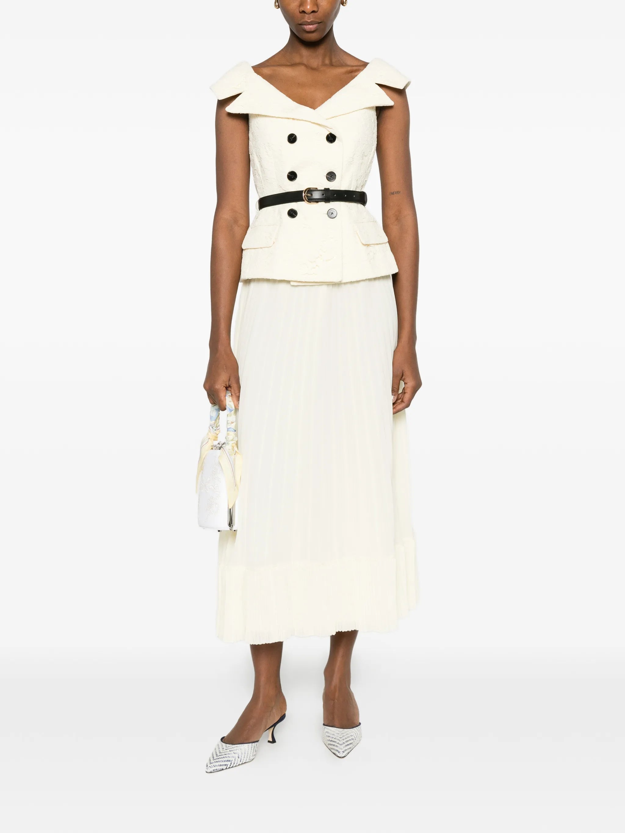 lace chiffon midi dress