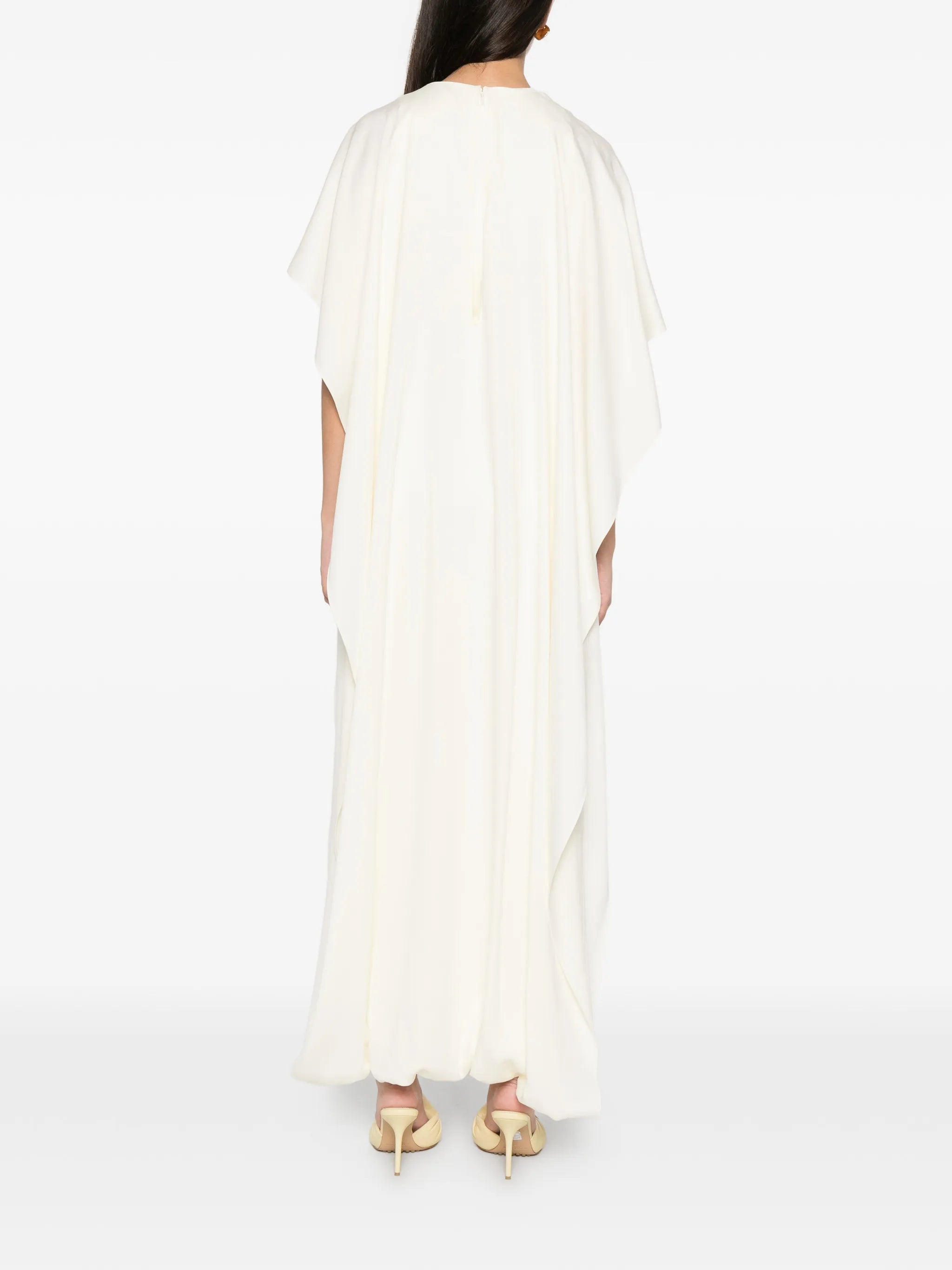 draped cuff-link-detail dress