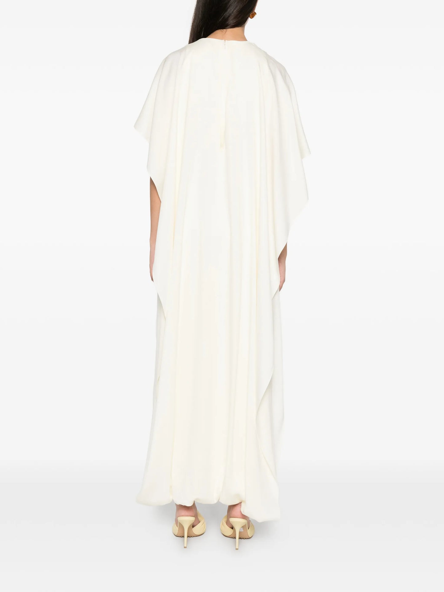 draped cuff-link-detail dress