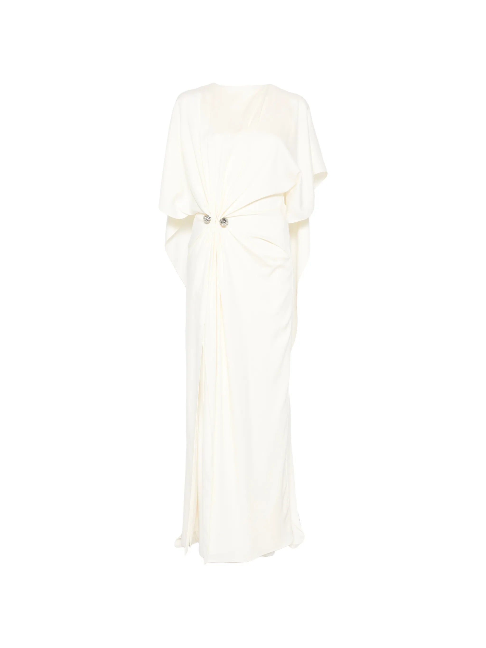 draped cuff-link-detail dress