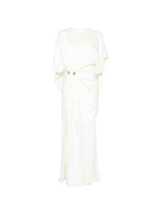 draped cuff-link-detail dress