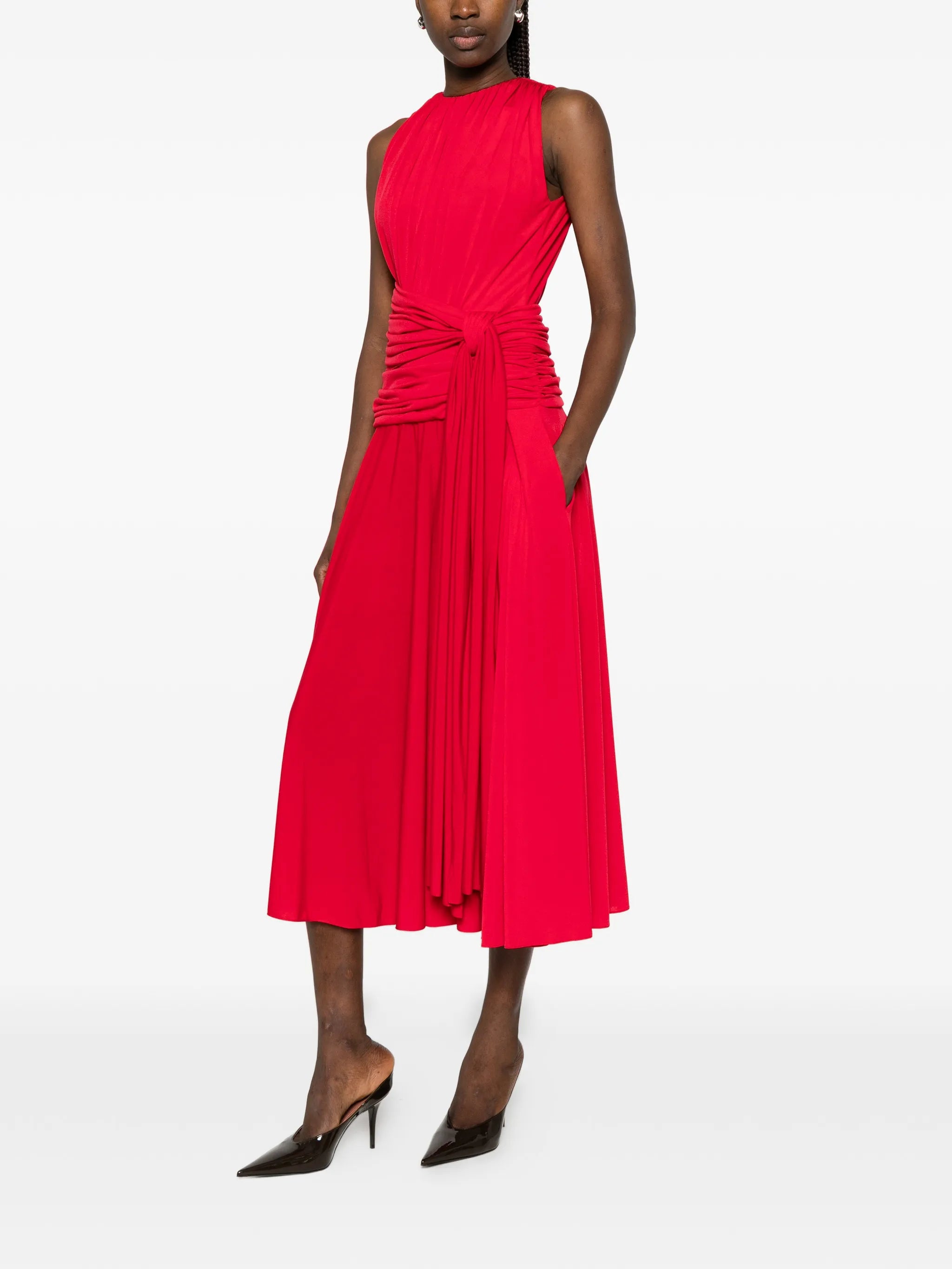 Isadora draped midi dress
