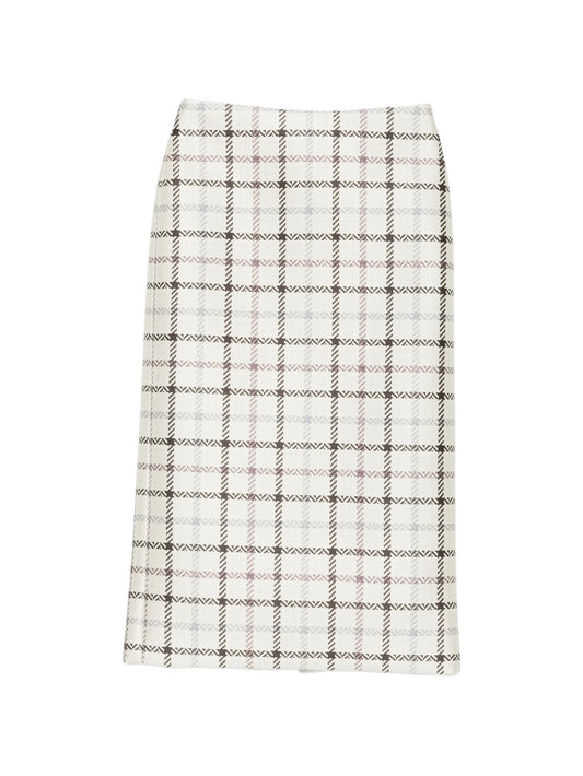 plaid midi skirt