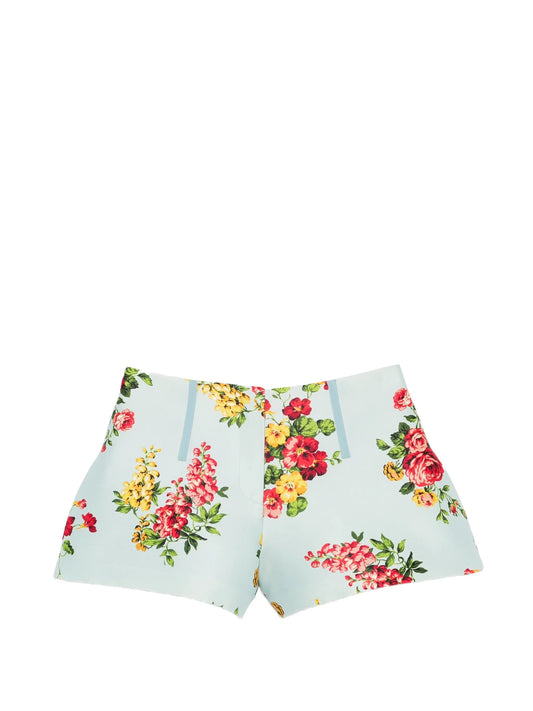 floral-print shorts