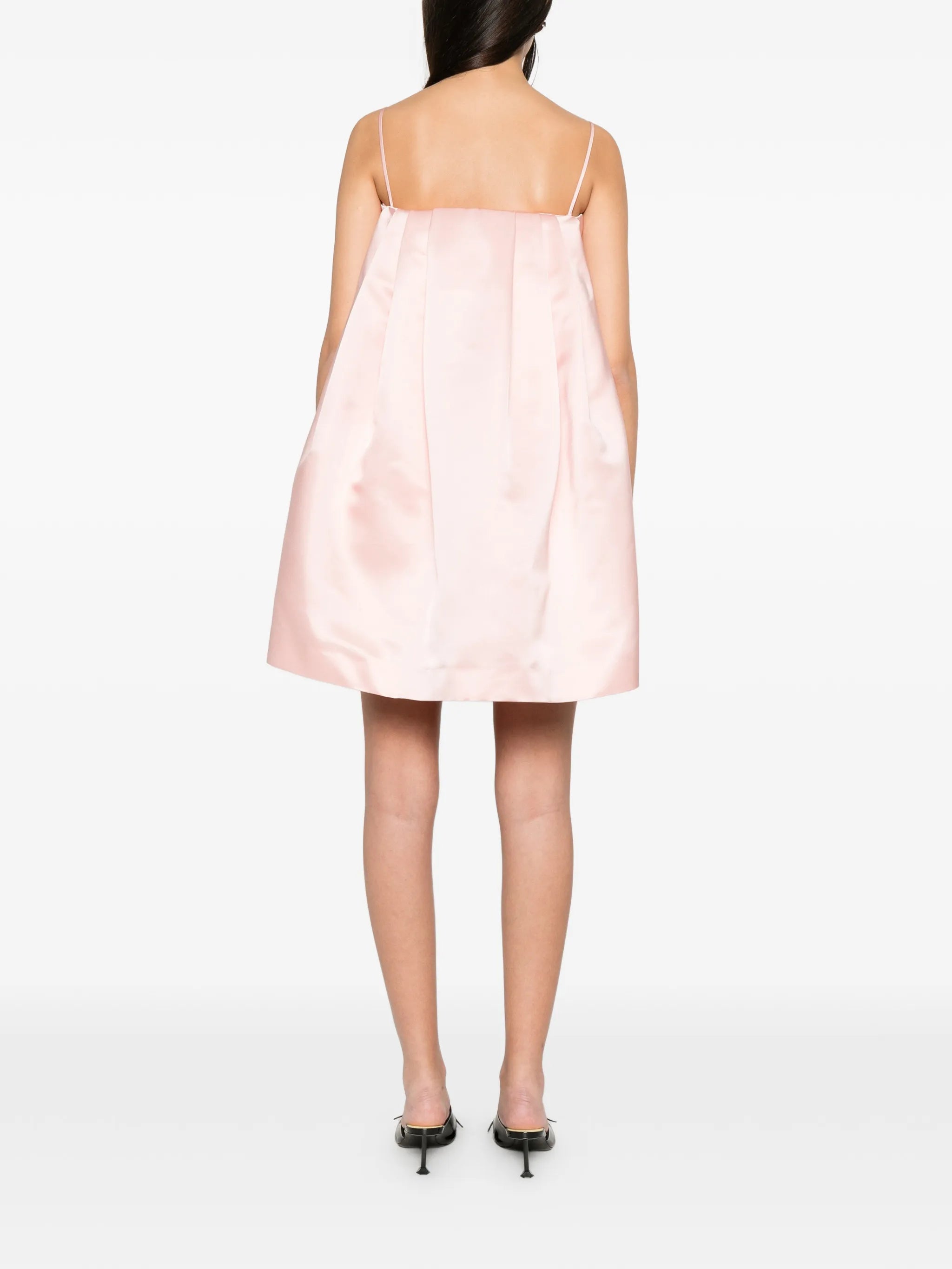 sliced A-line mini cape dress