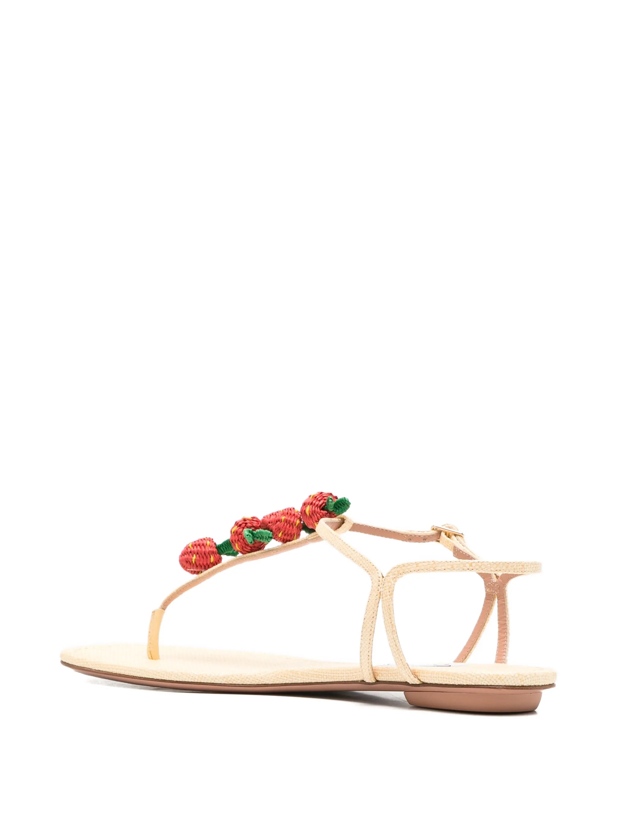 Fragolina Sugar strawberry-embellishment sandals