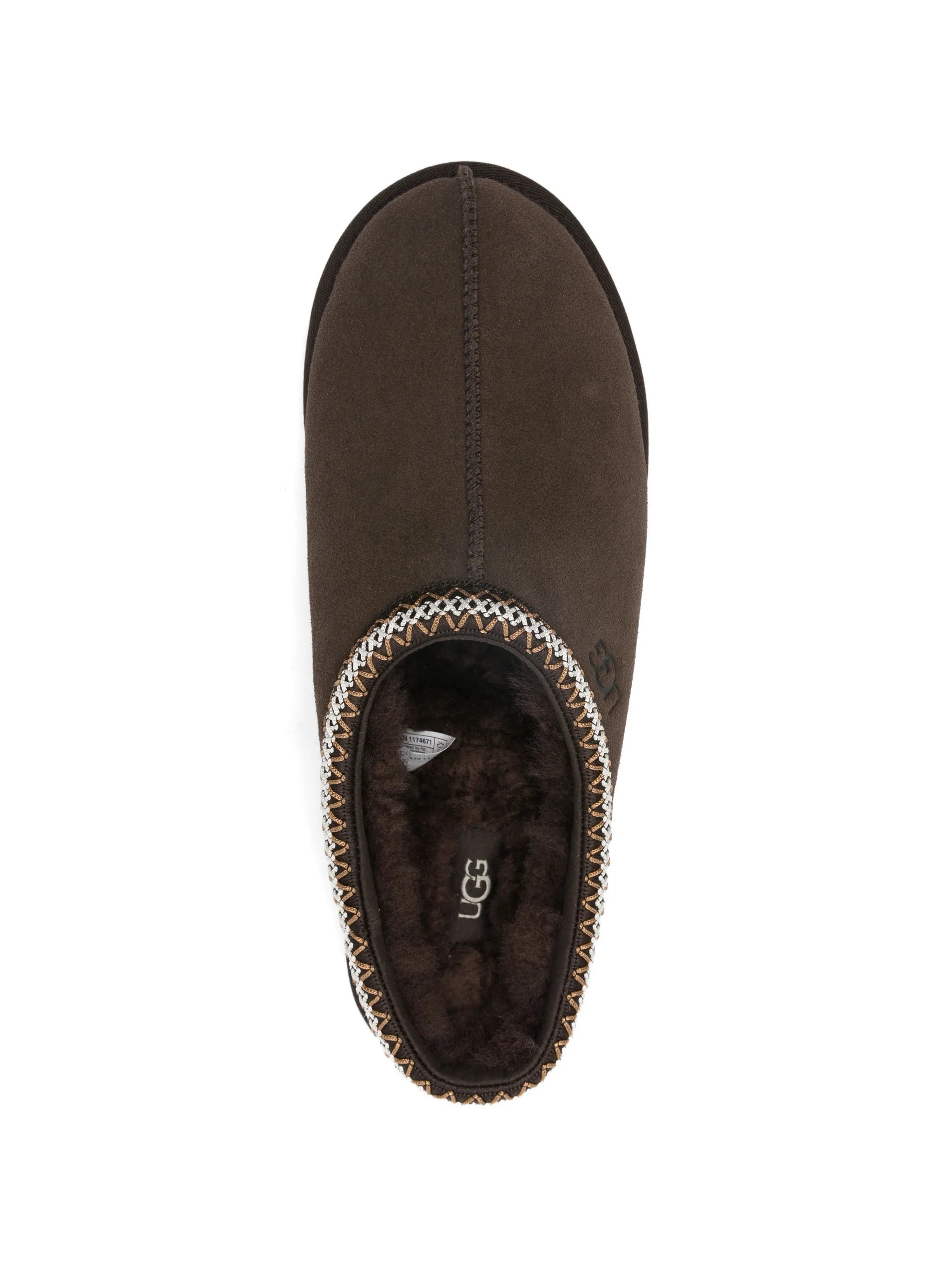 Tasman II embroidered-trim suede mules