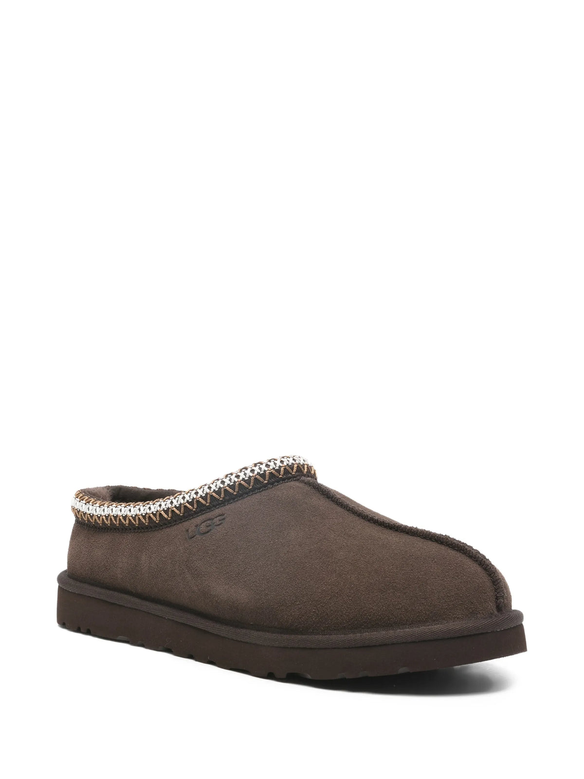 Tasman II embroidered-trim suede mules