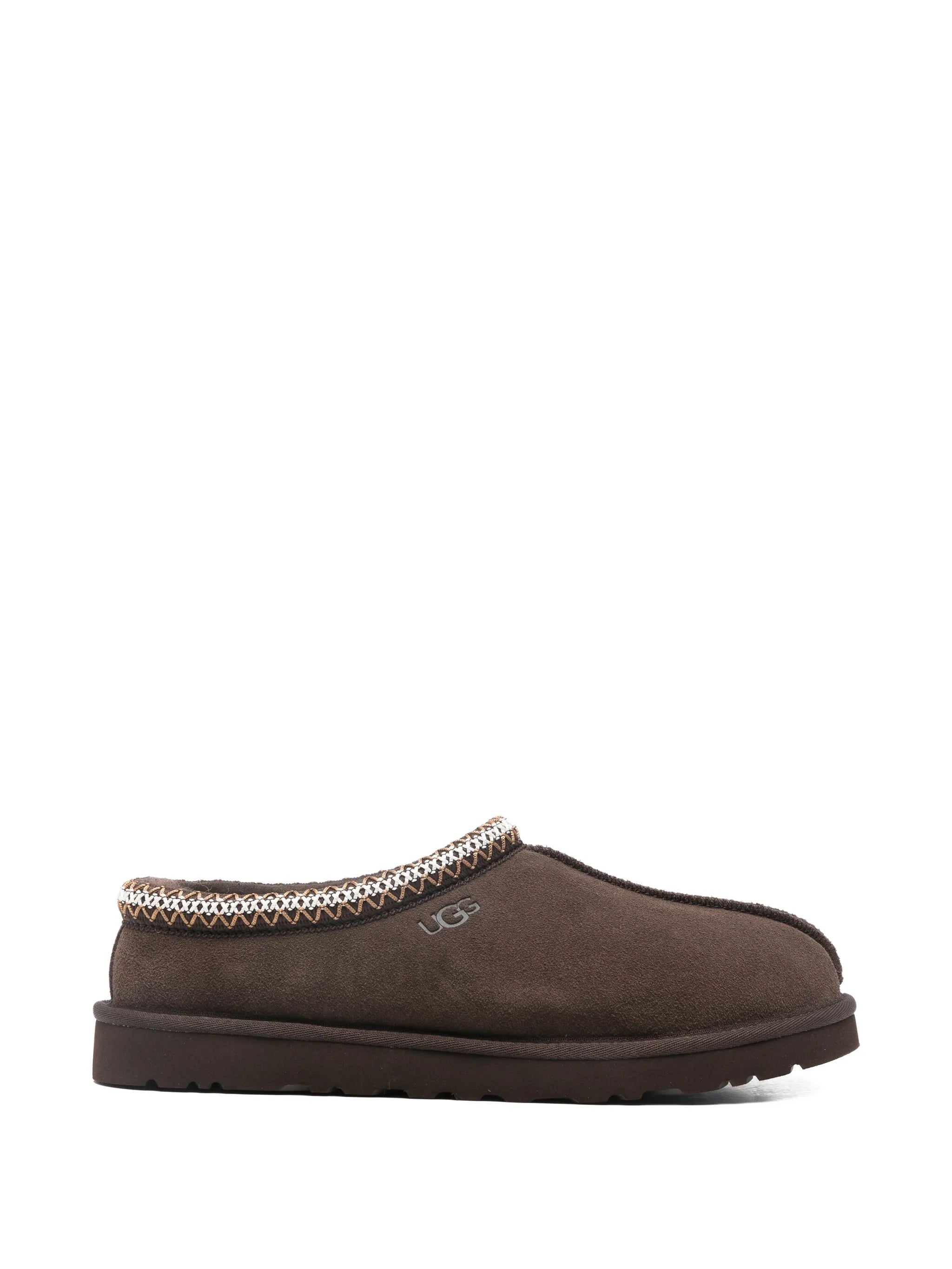 Tasman II embroidered-trim suede mules