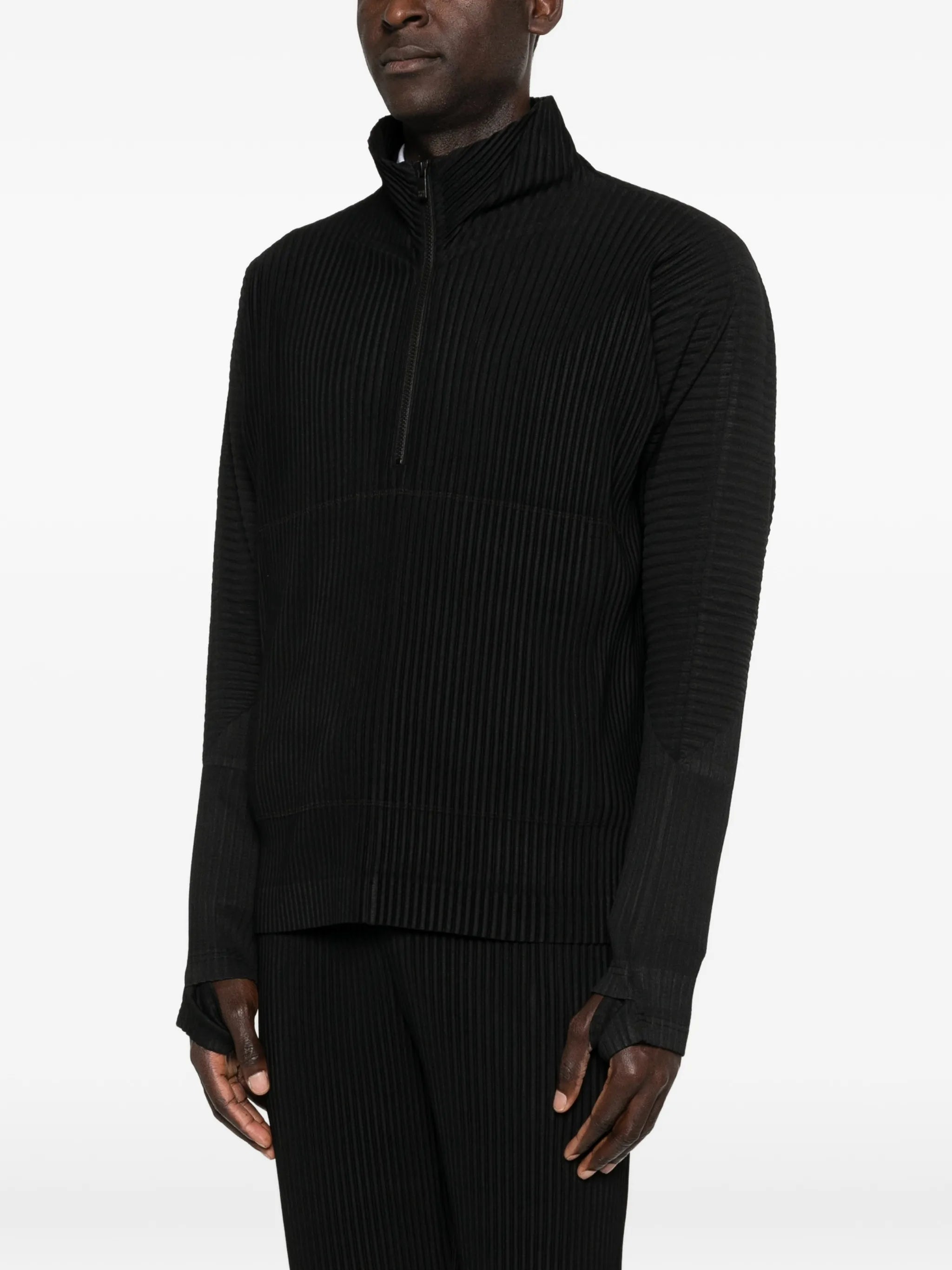 March pleated zip jacket