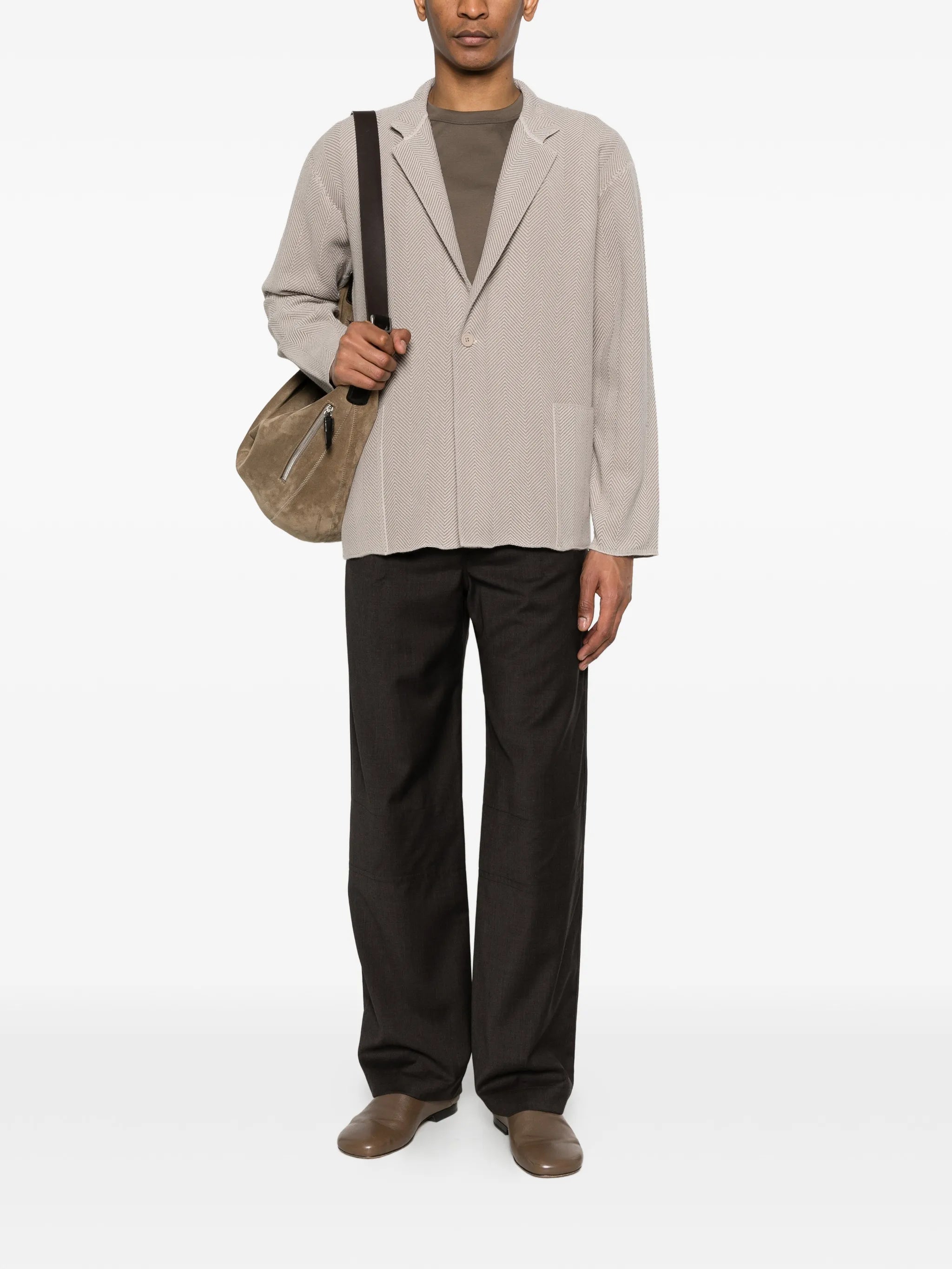 knit herringbone cardigan