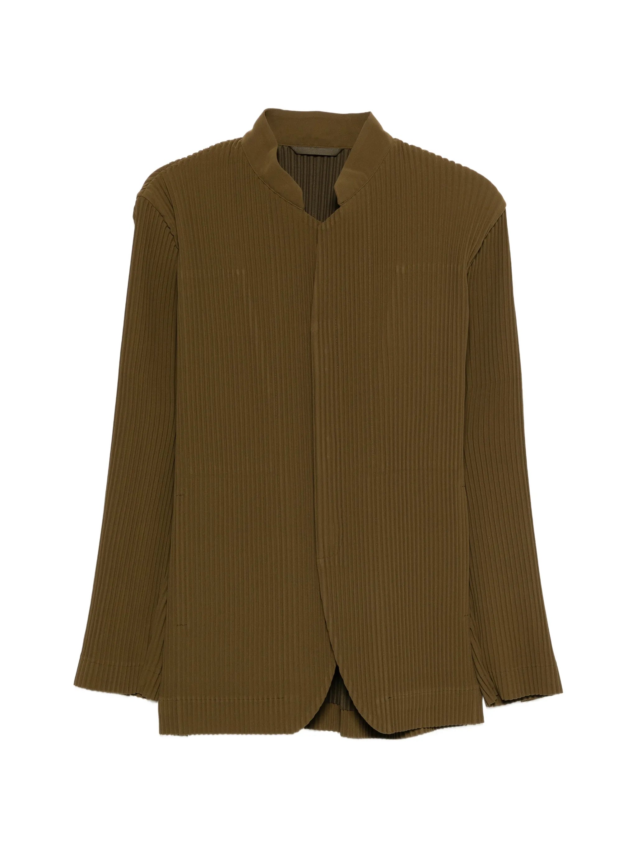 Tuxedo pleated blazer