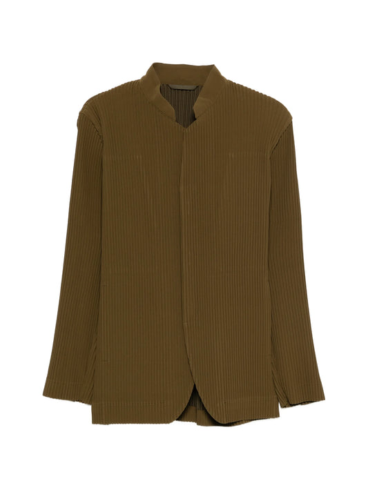 Tuxedo pleated blazer