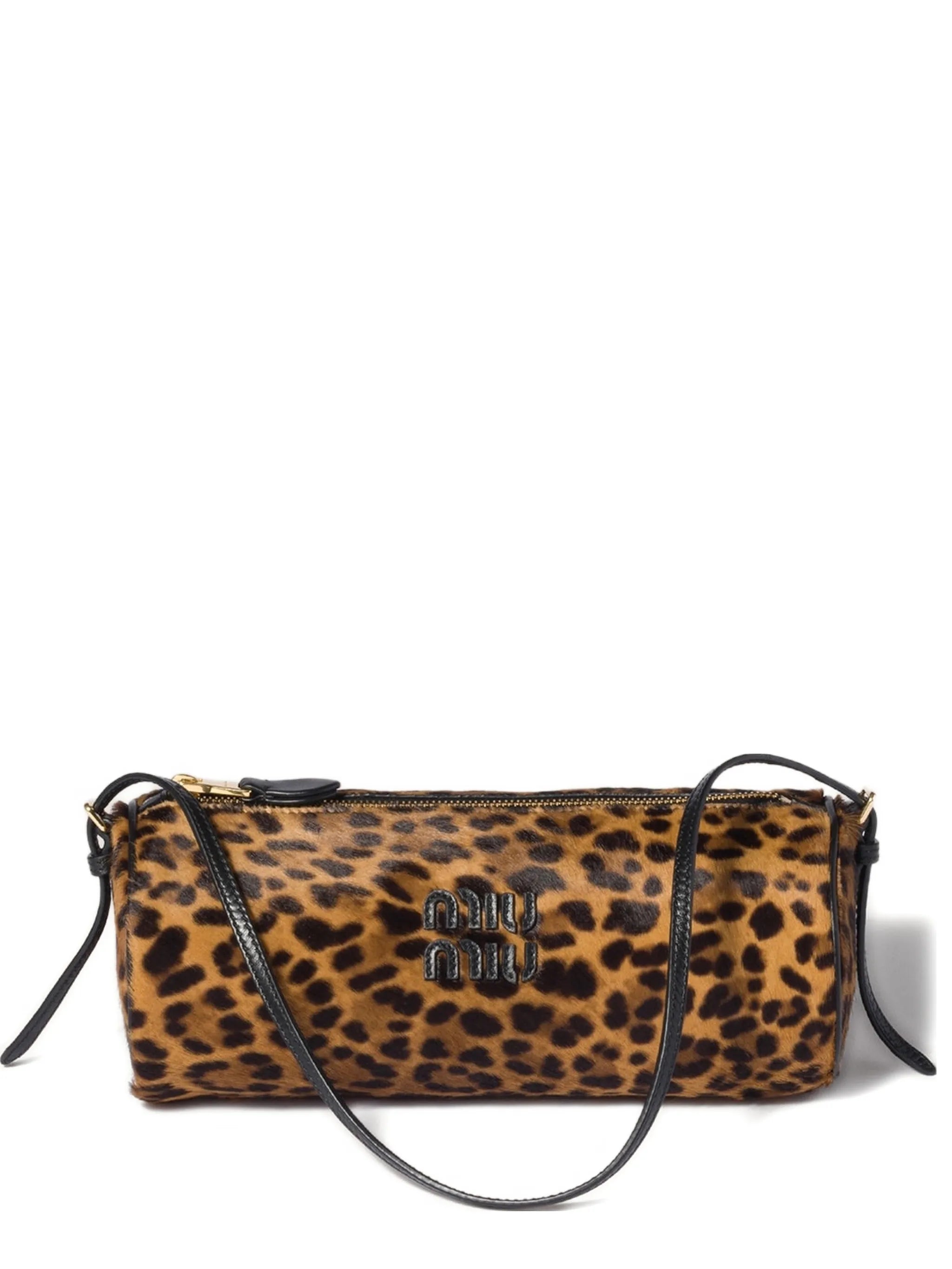 animal-print shoulder bag