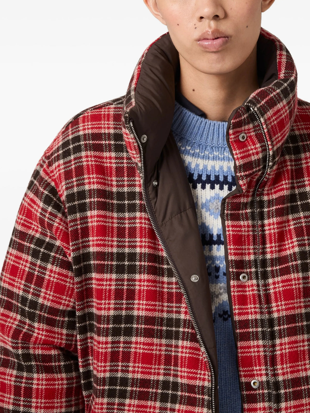 technical pongé reversible down jacket