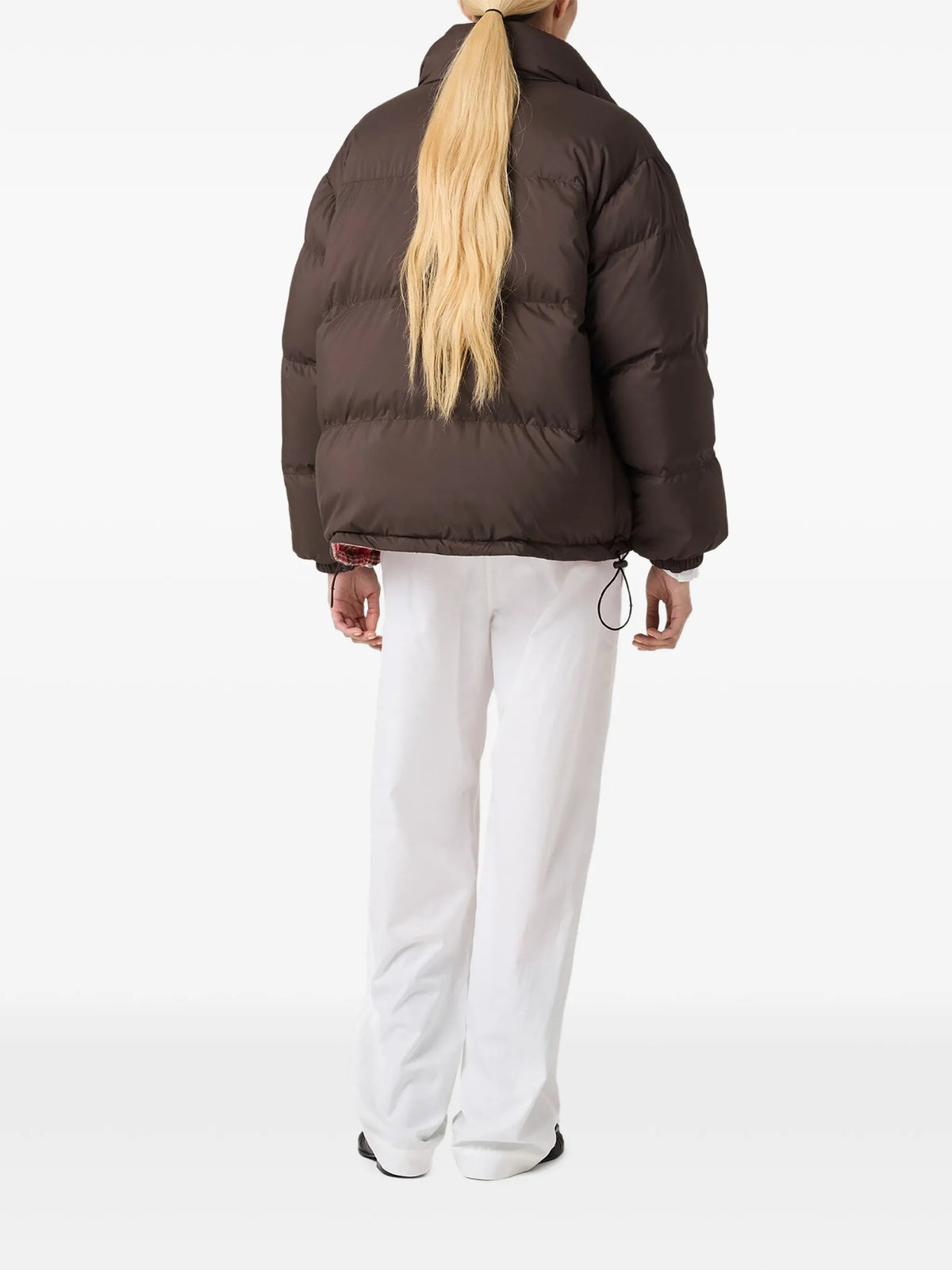 technical pongé reversible down jacket