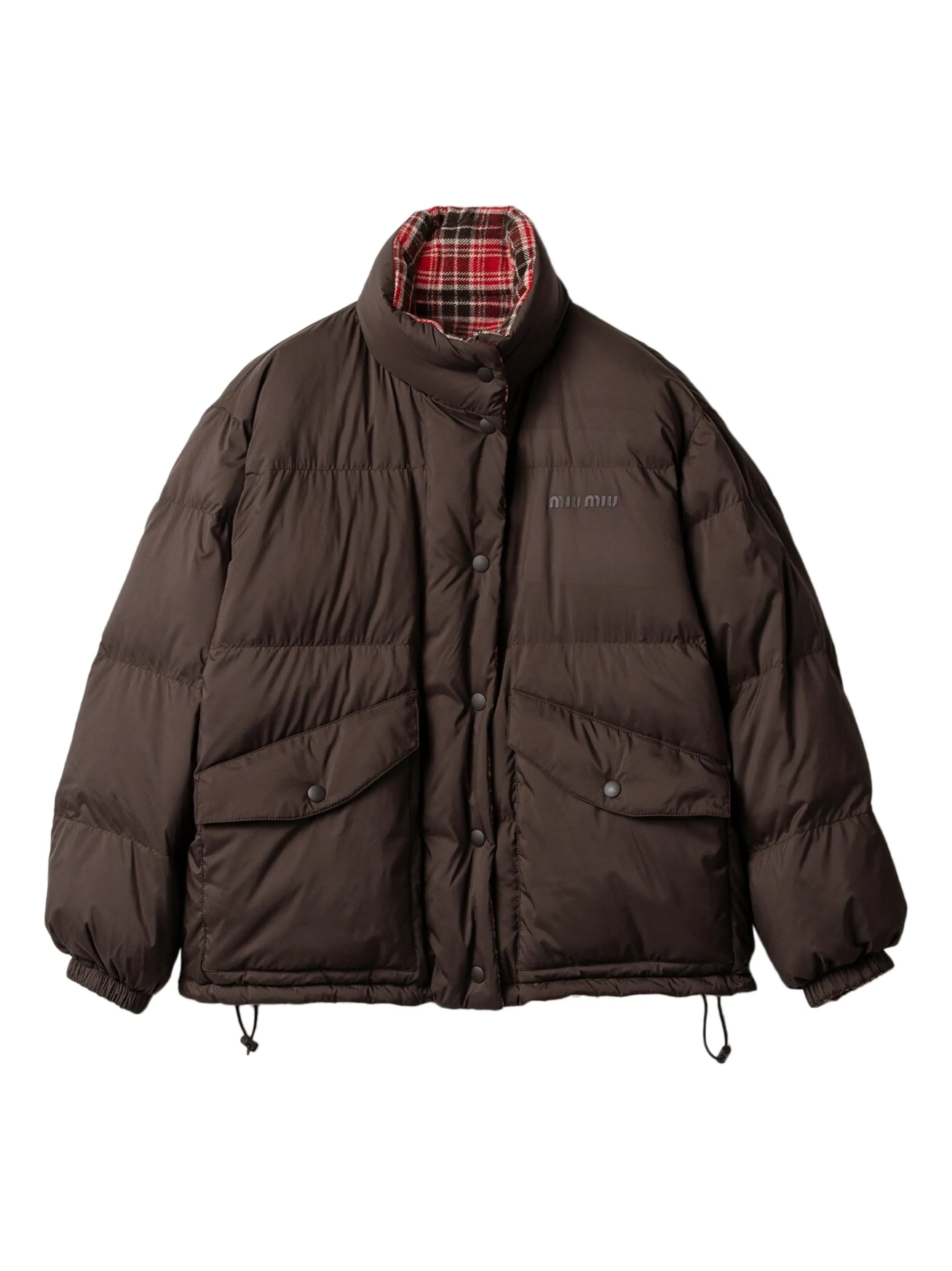 technical pongé reversible down jacket