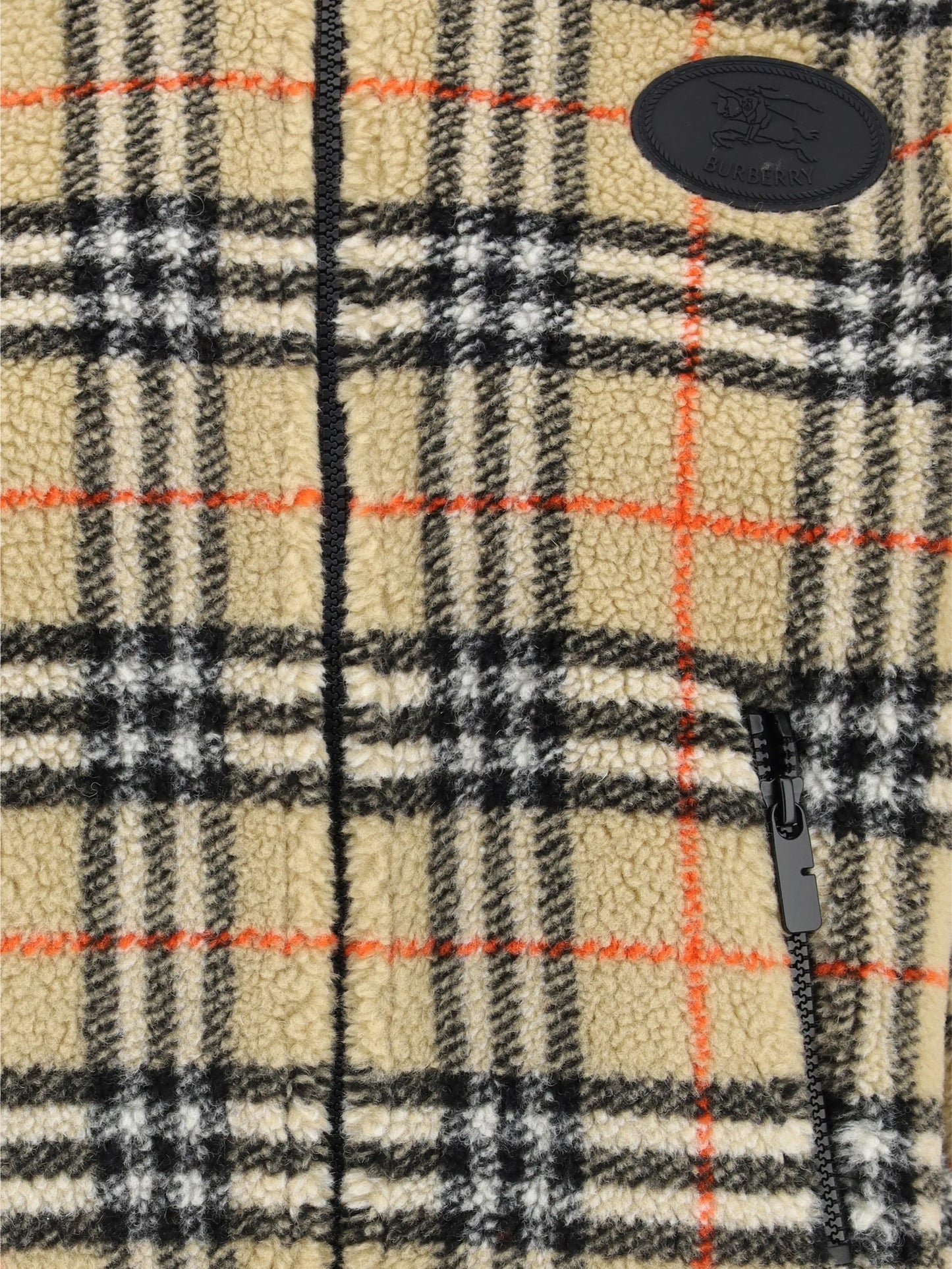hooded check-pattern jacket