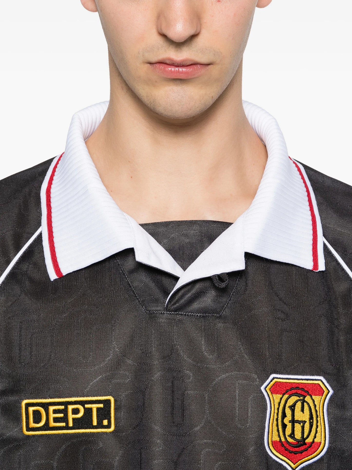 Japan Football flame-print polo shirt