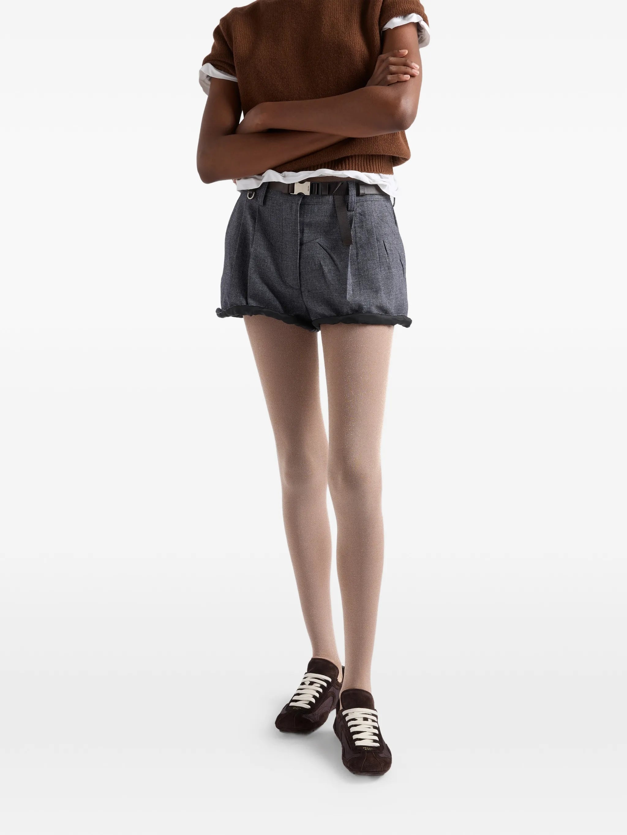 round-toe lace-up sneakers