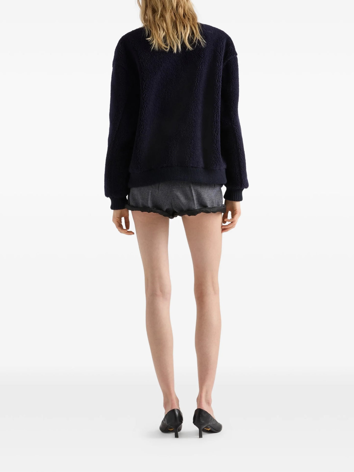 ribbed logo-detail jacket