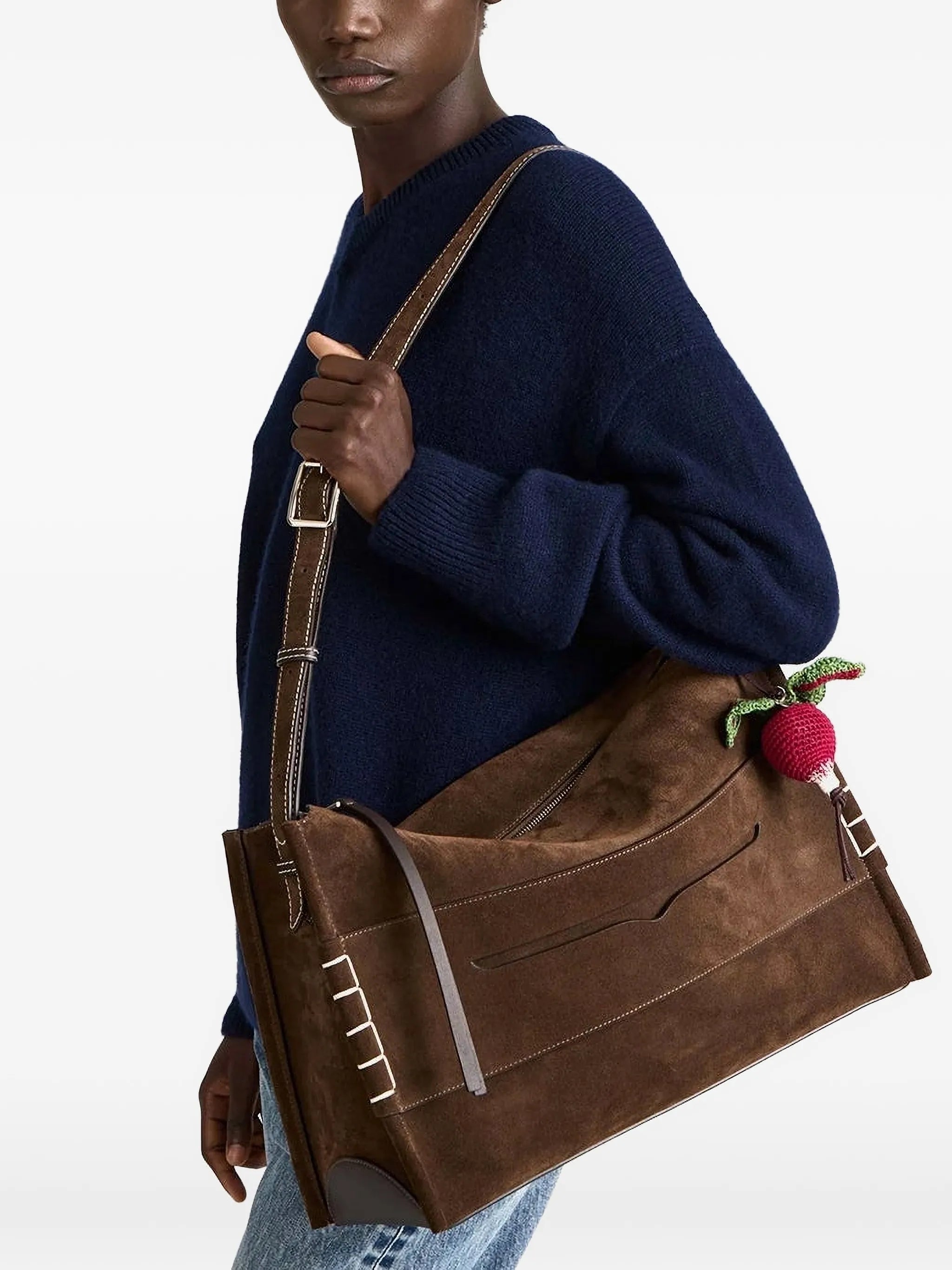 crocheted-radish charm