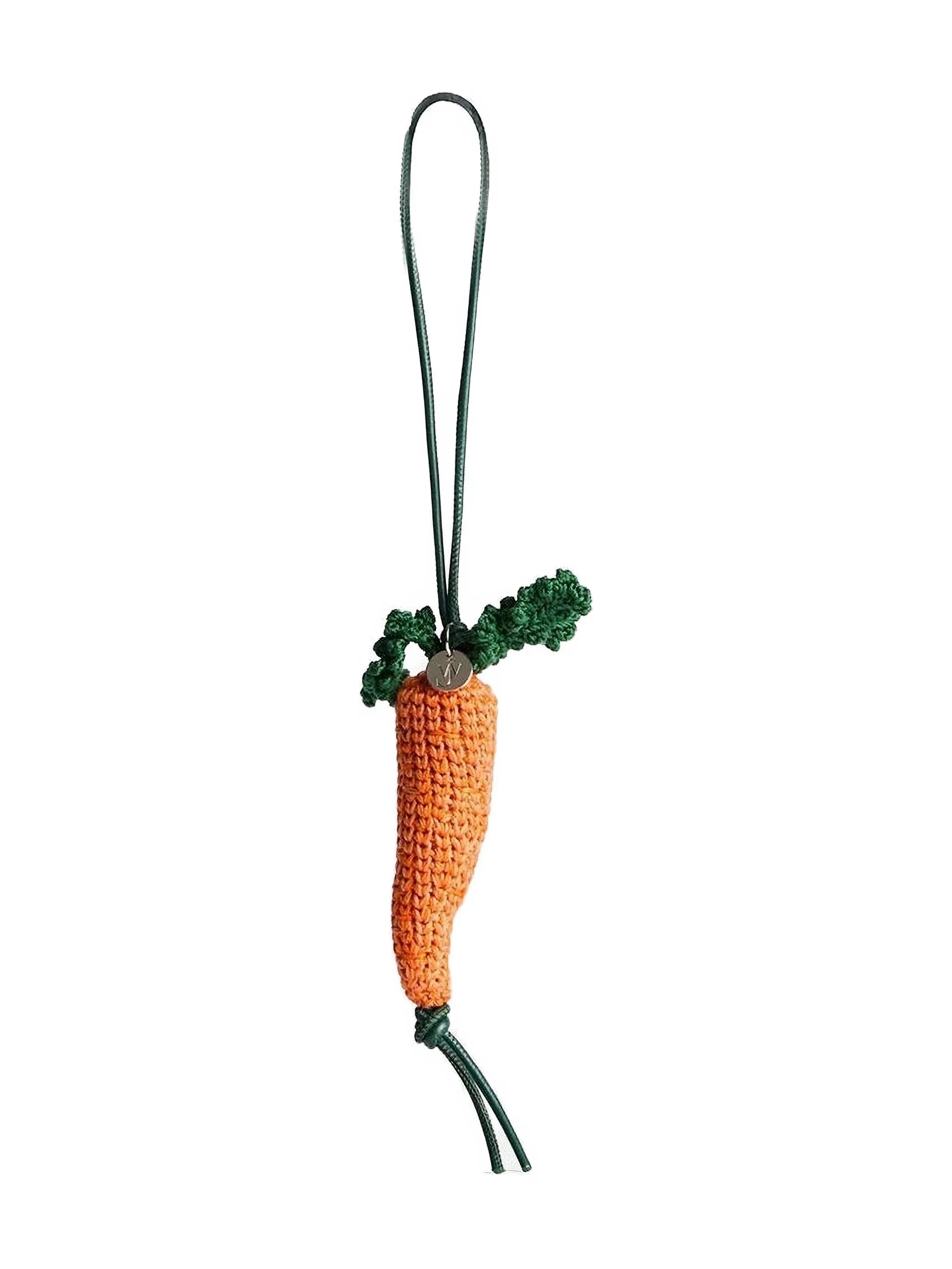 crocheted-carrot charm