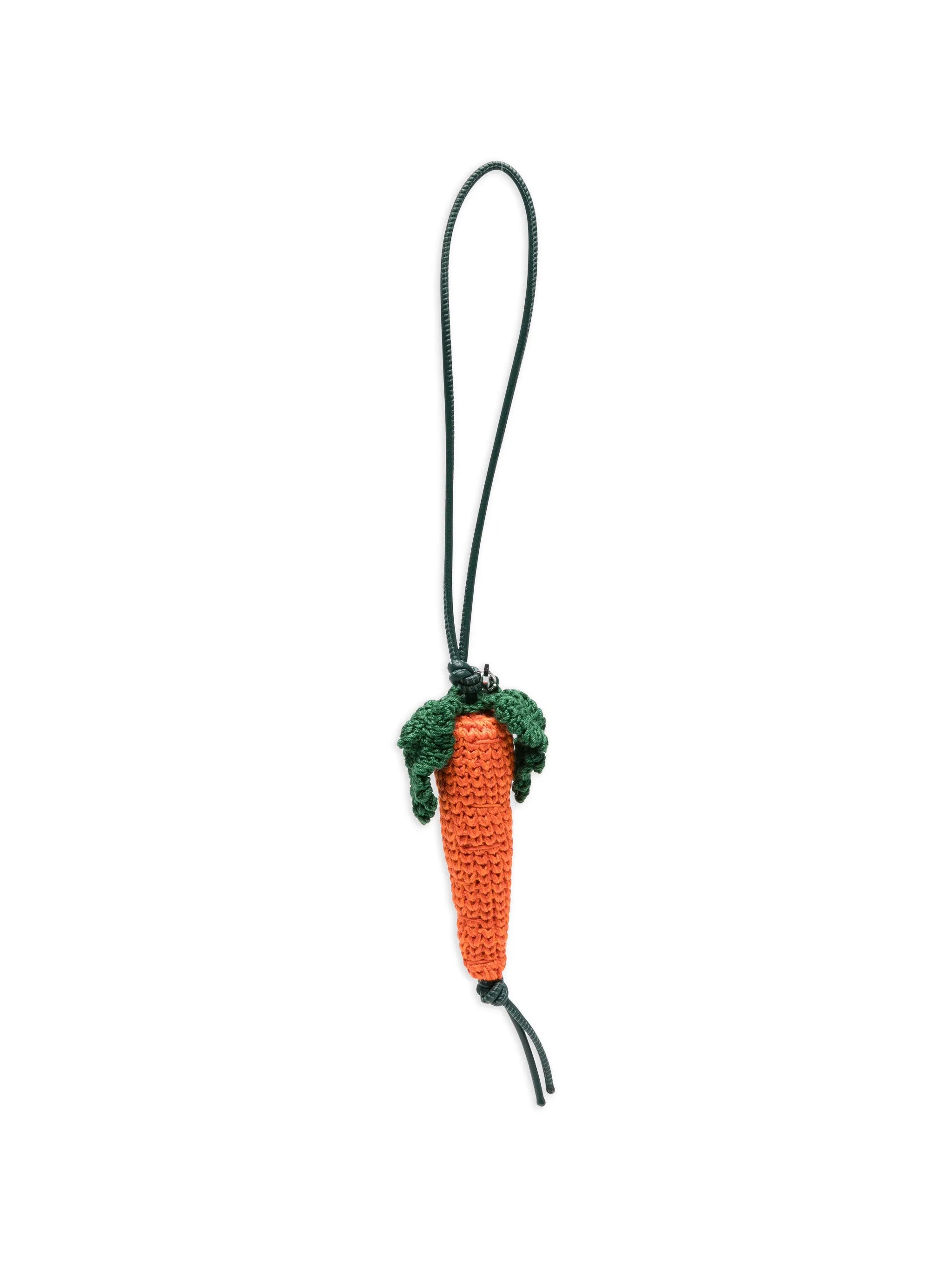 crocheted-carrot charm