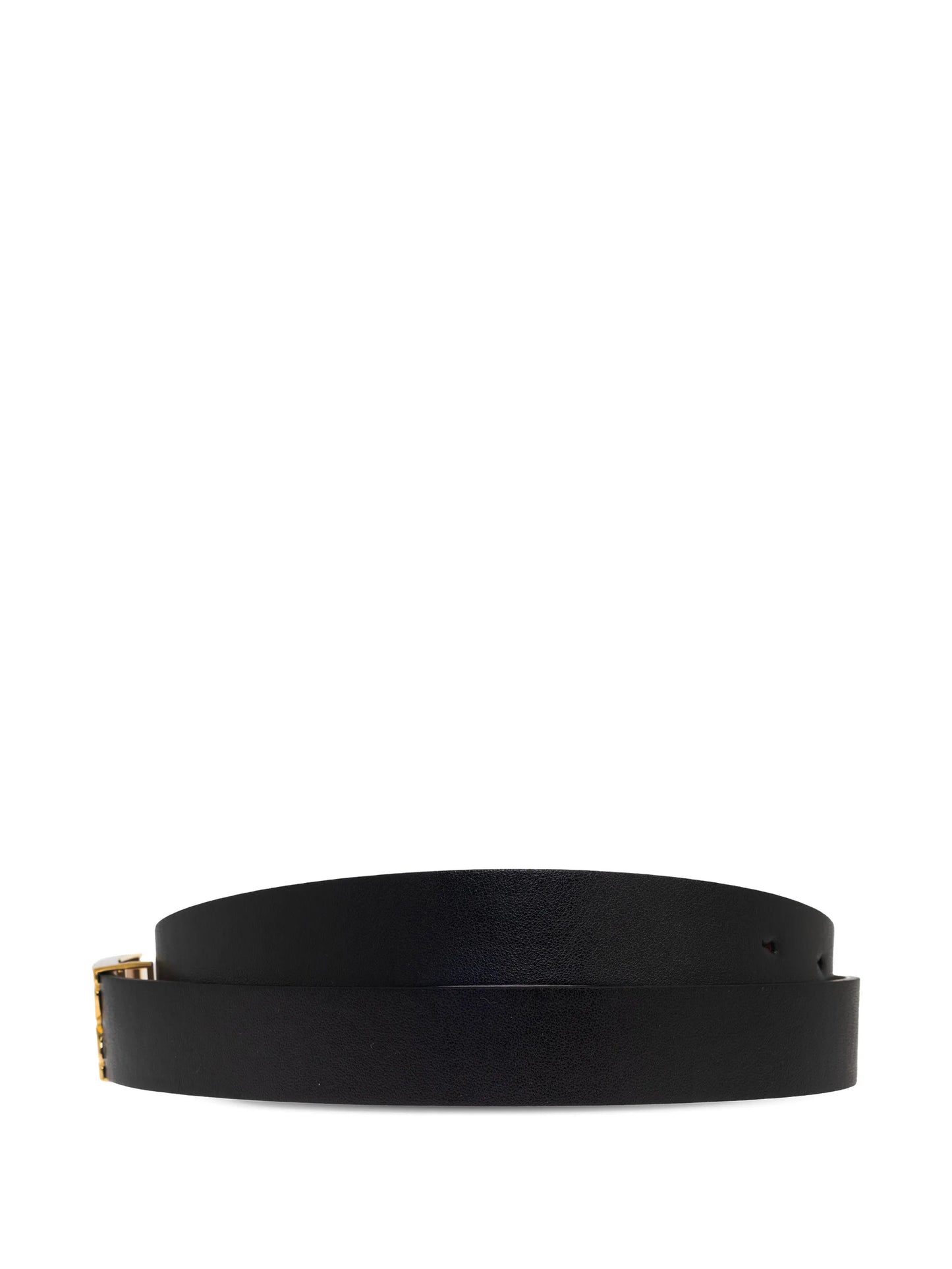 logo-buckle leather belt