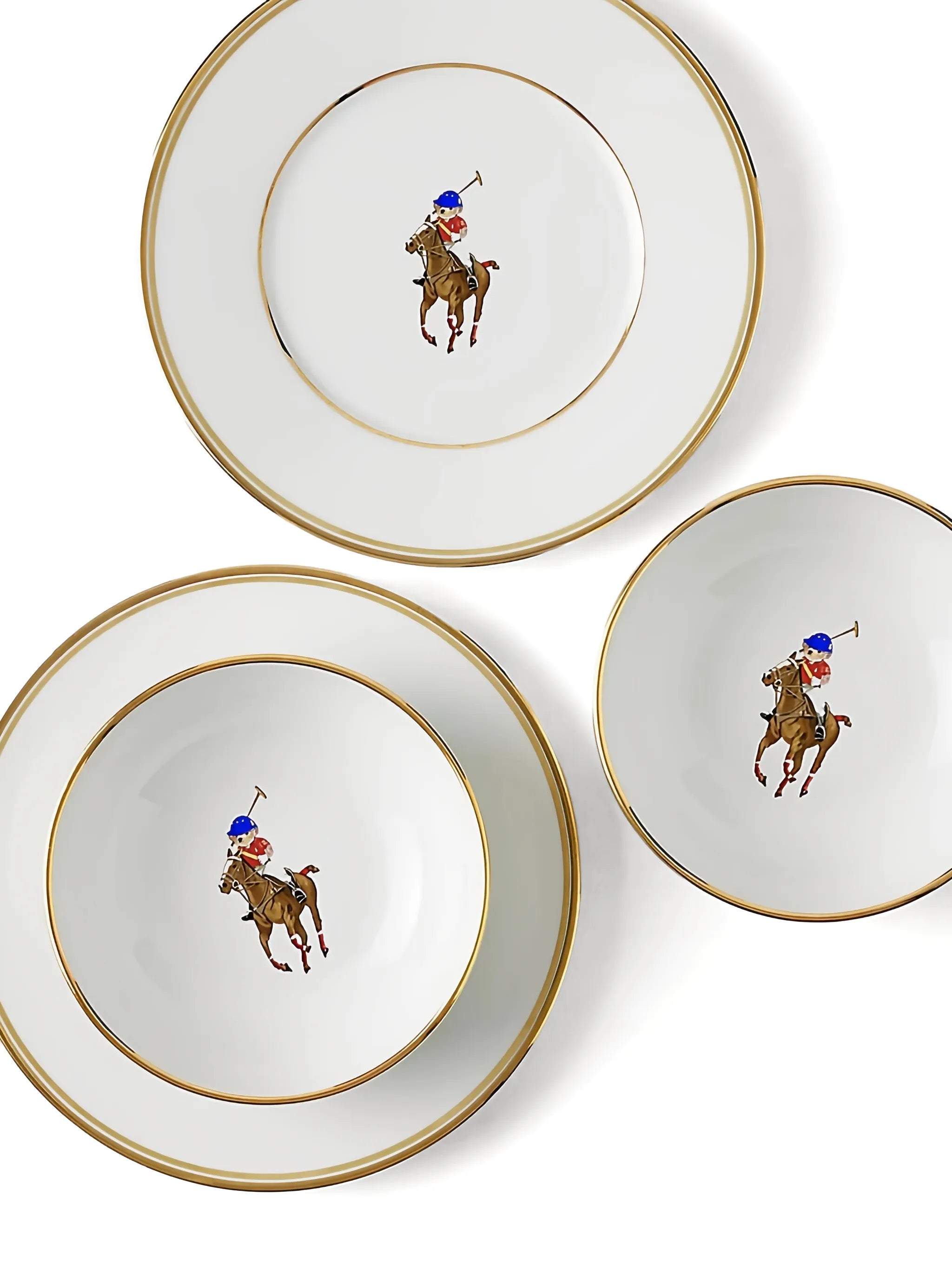 Polo Bear plate and bowl set (set of four)