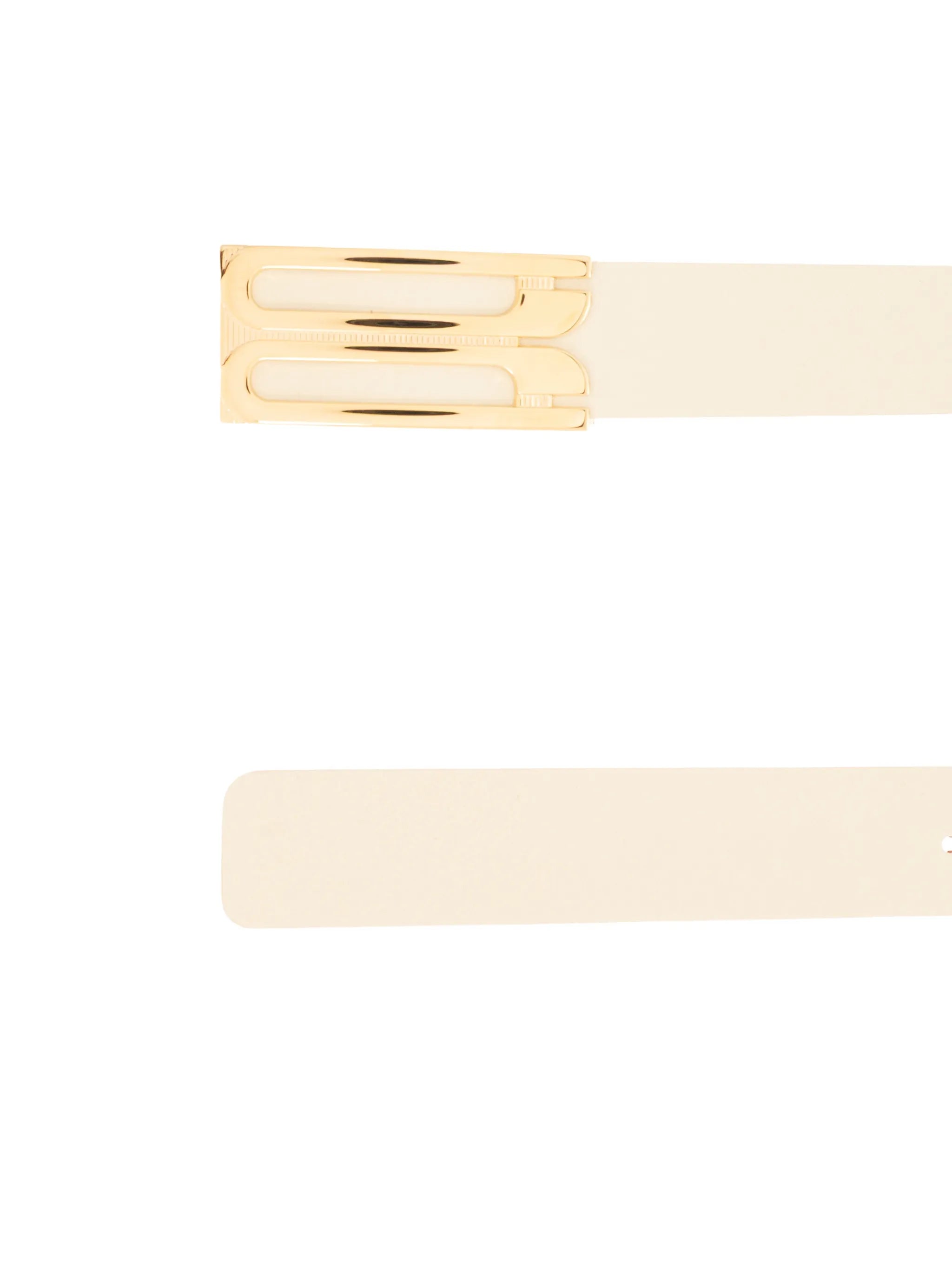 logo-buckle leather belt