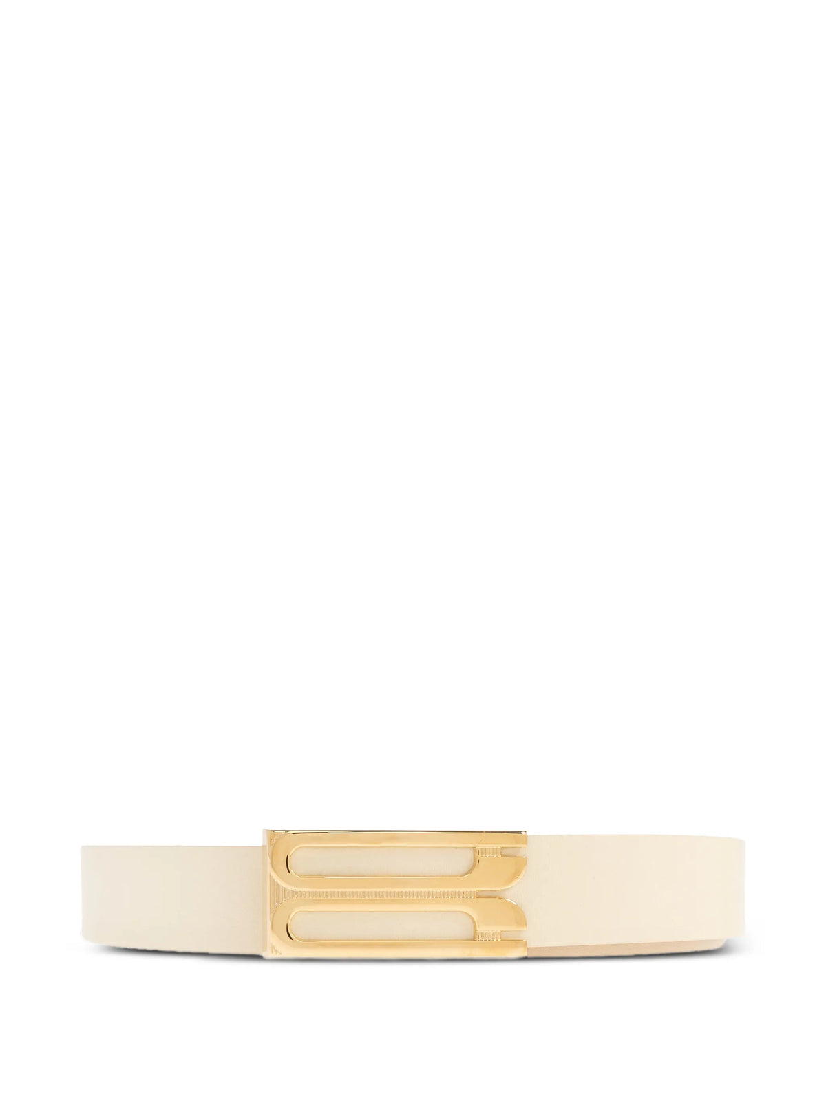 logo-buckle leather belt