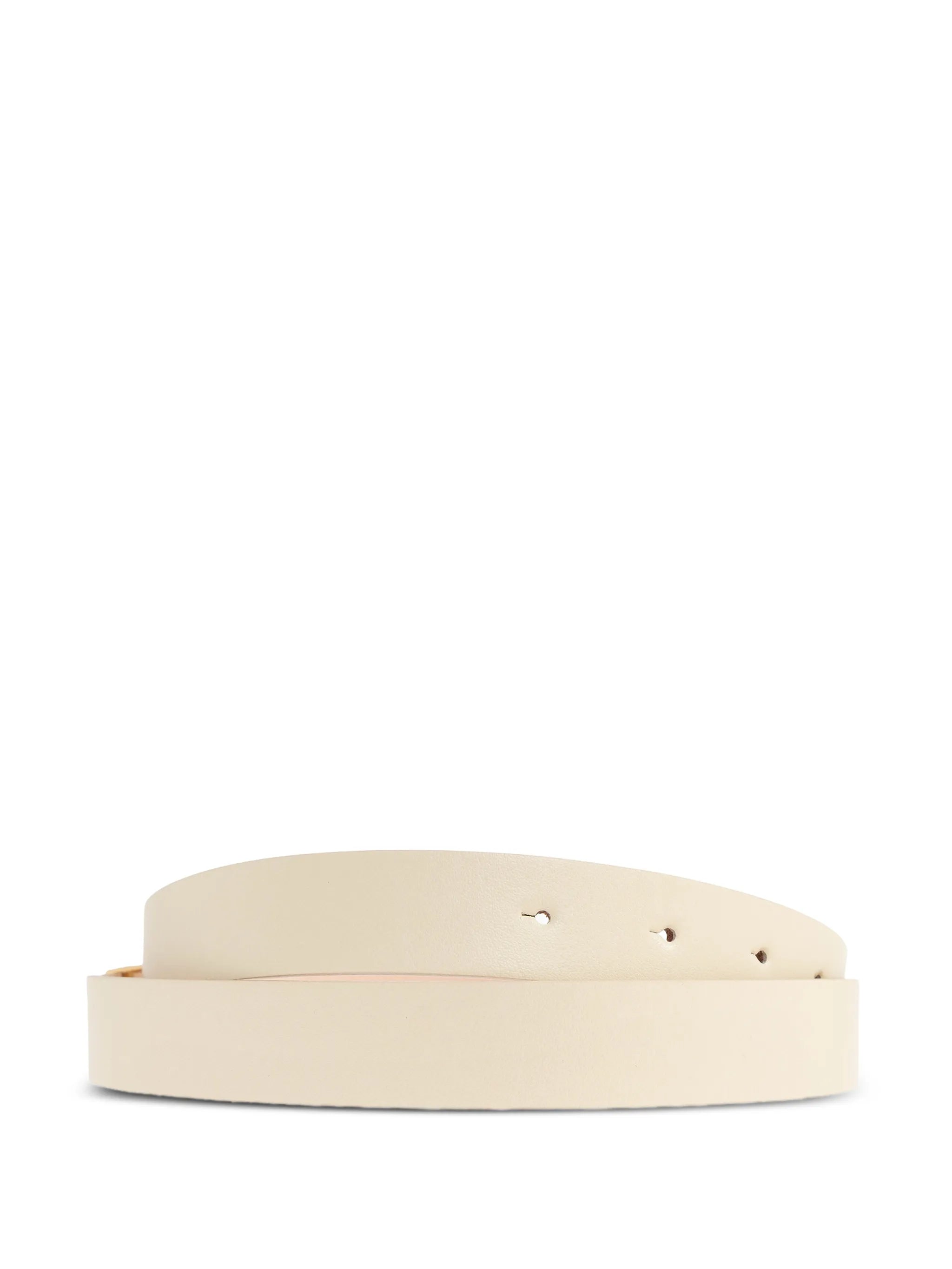 logo-buckle leather belt