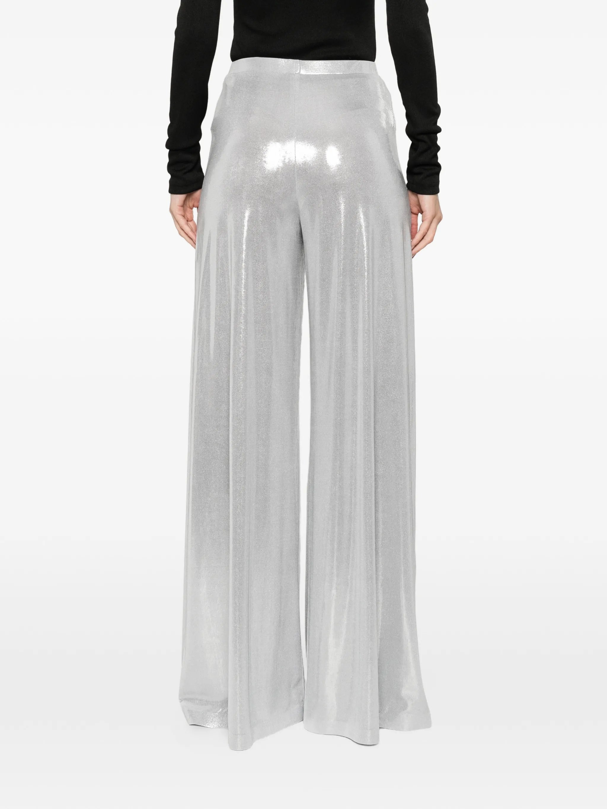 Bias wide-leg trousers