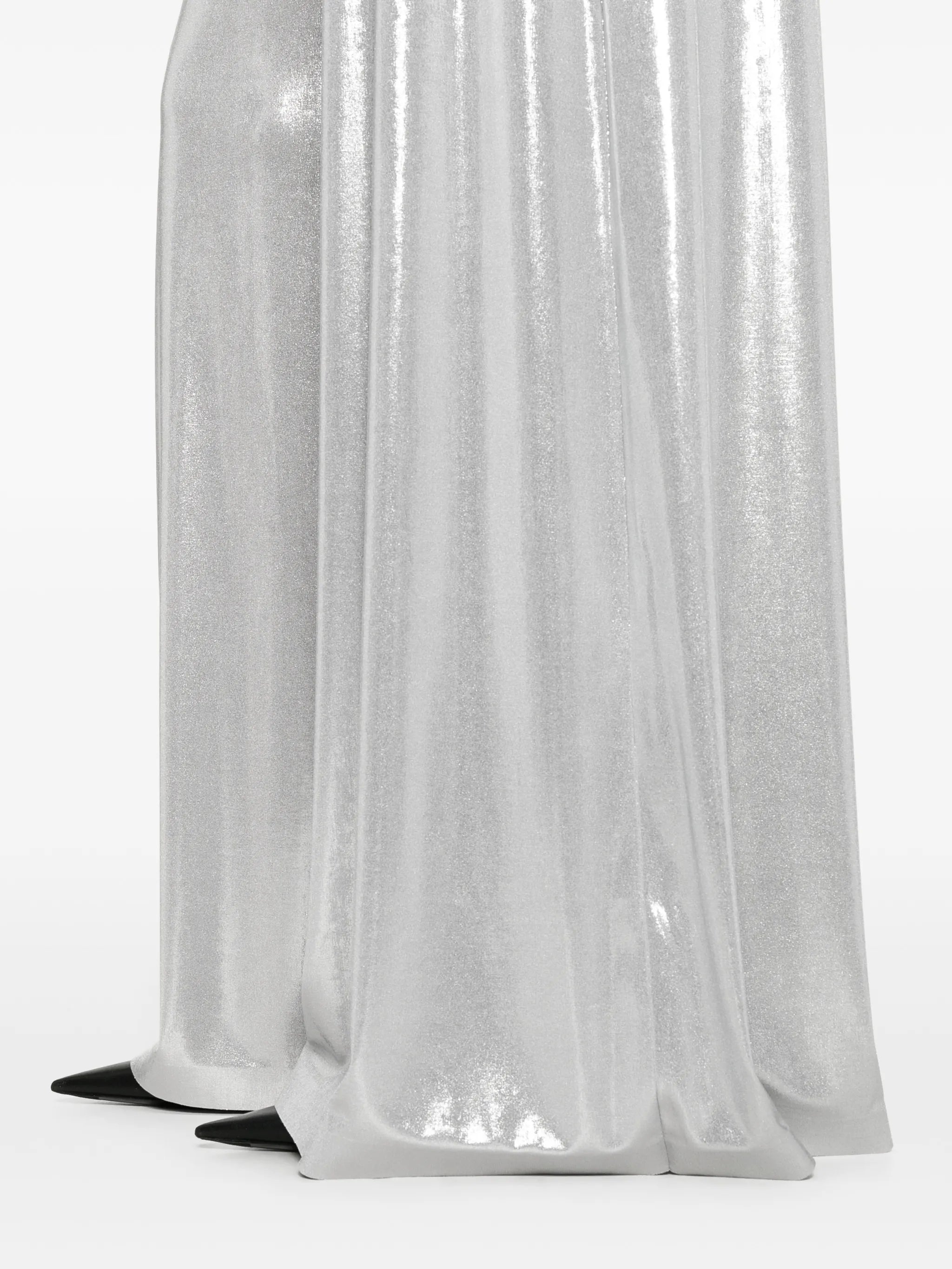 Bias wide-leg trousers