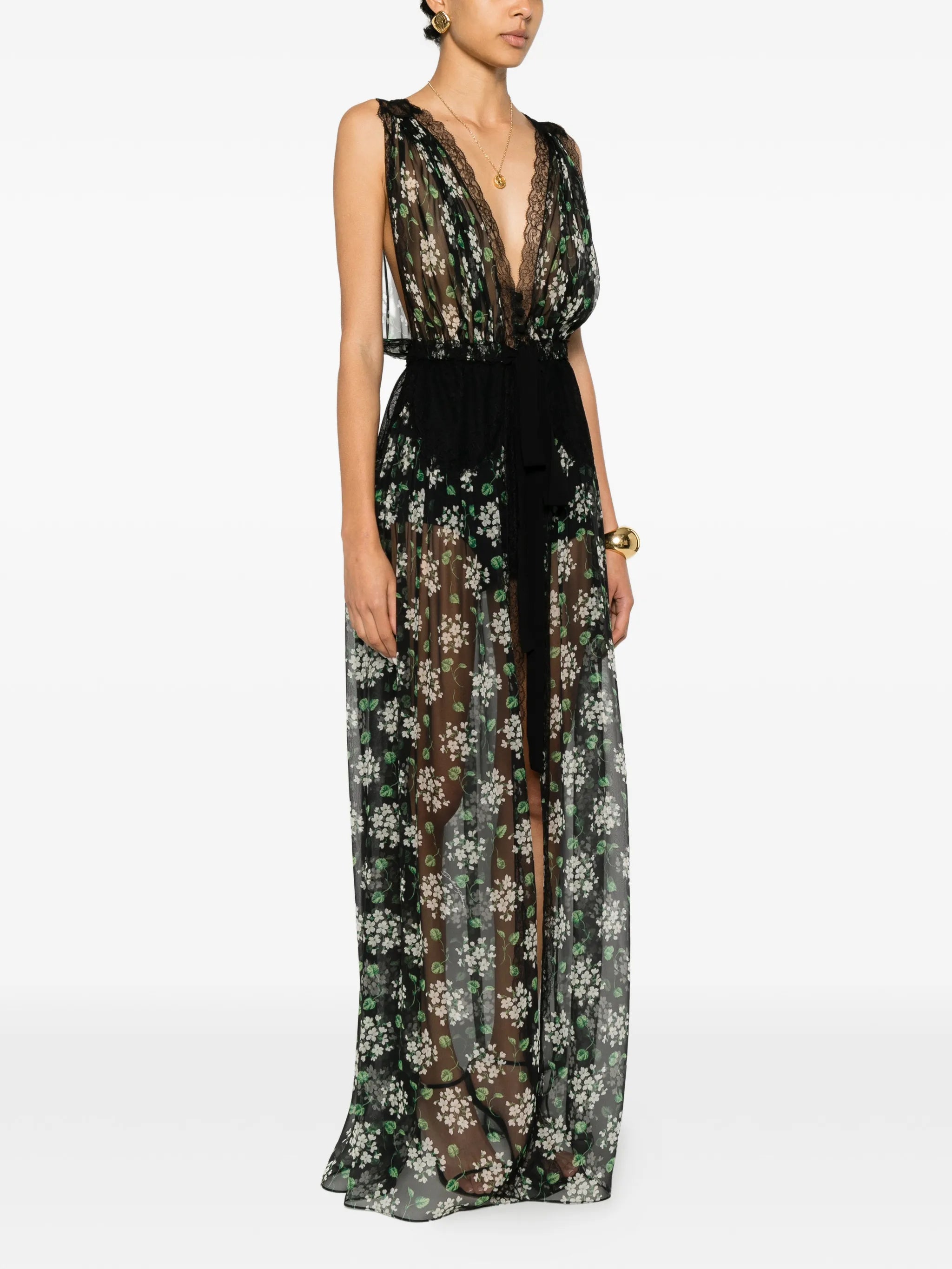 floral-print maxi dress