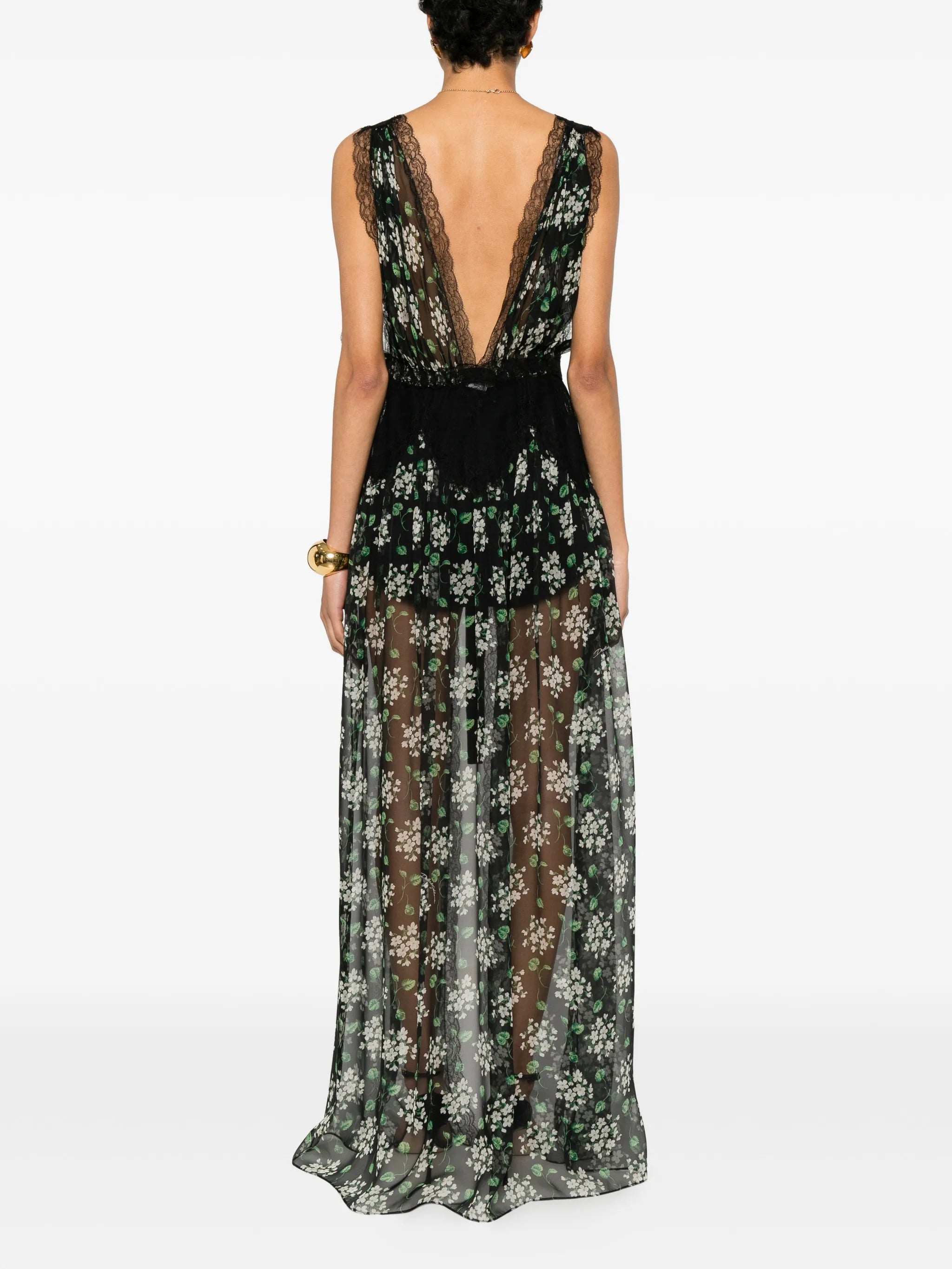 maxi floral-print dress