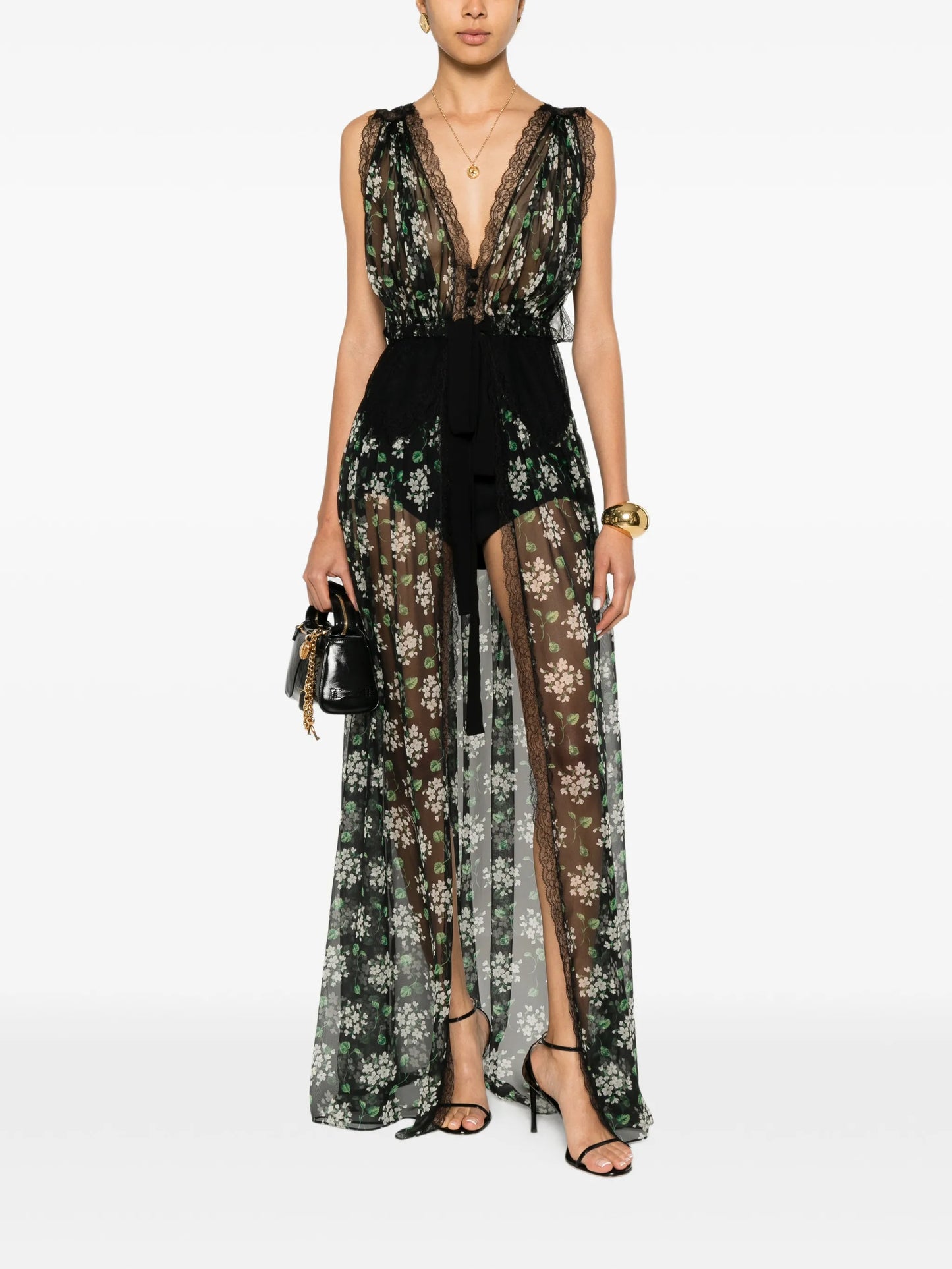 maxi floral-print dress