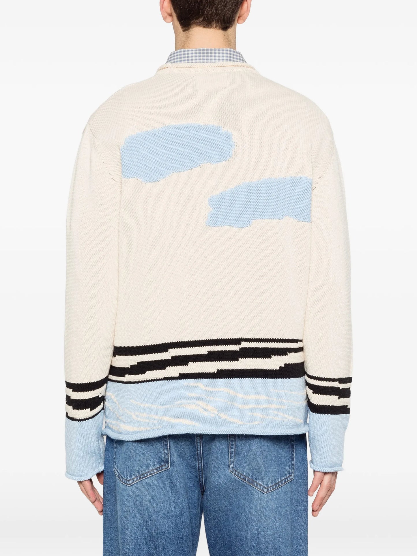 Mikkel house-graphic crew-neck sweater