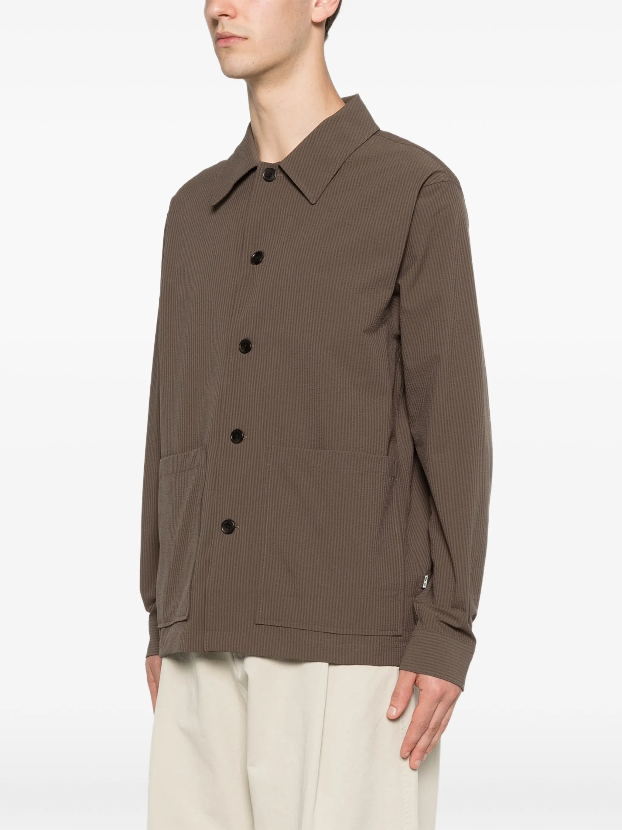 striped-pattern shirt
