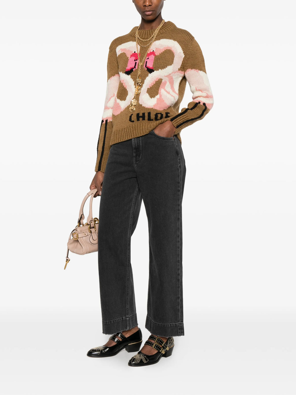 raw-hem logo-patch cropped jeans
