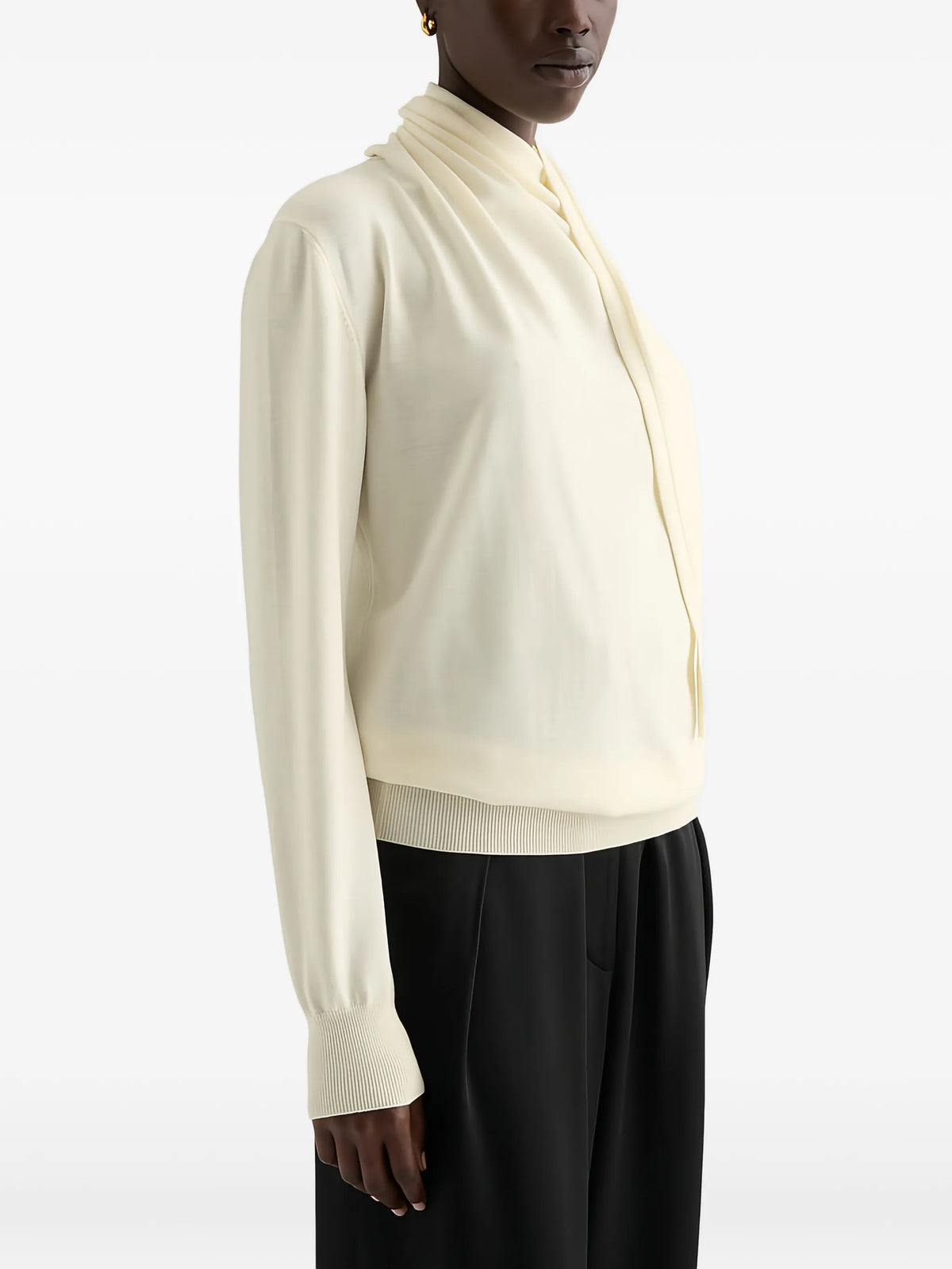 lightweight wool high-neck sweater