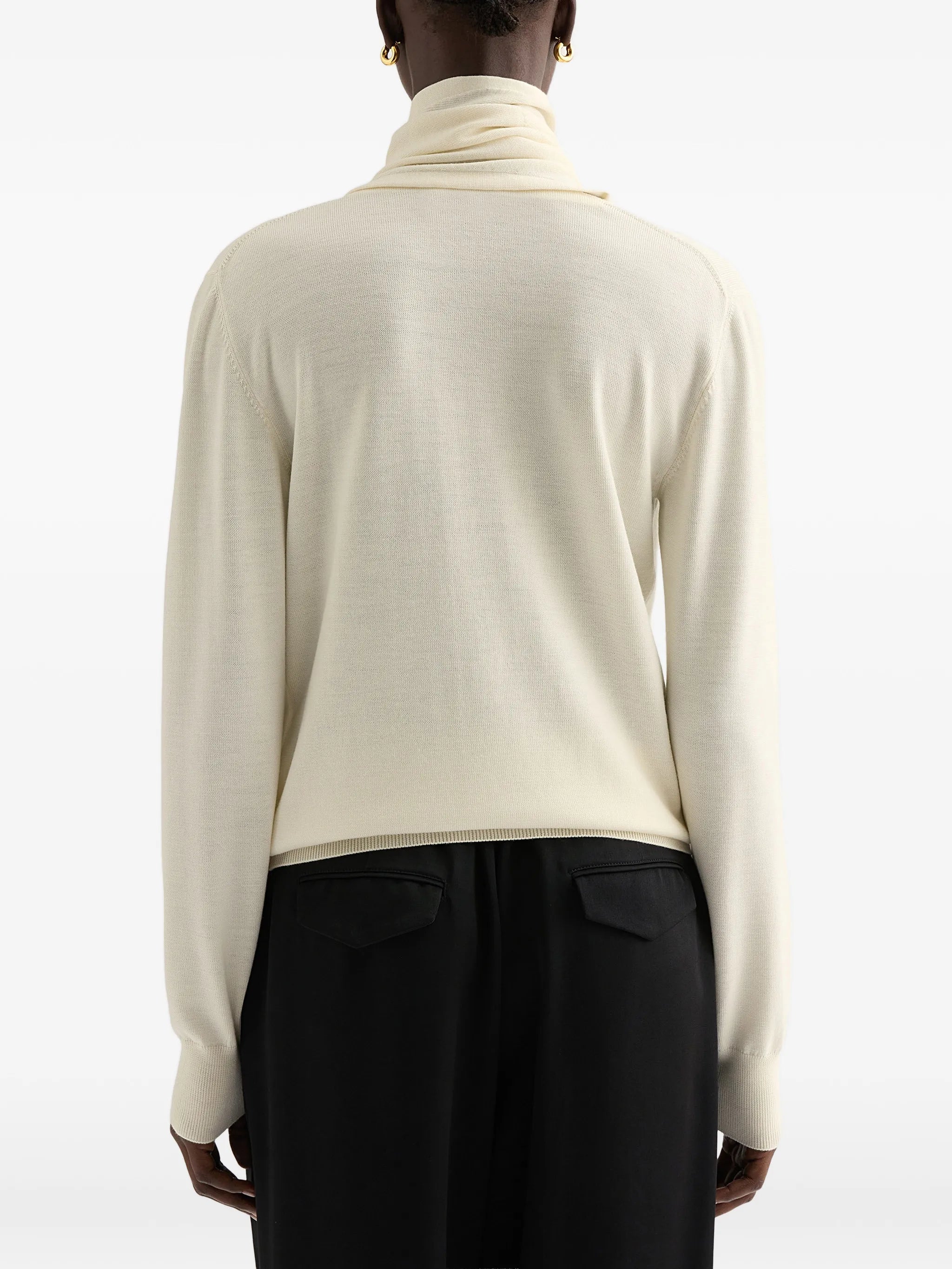 lightweight wool high-neck sweater