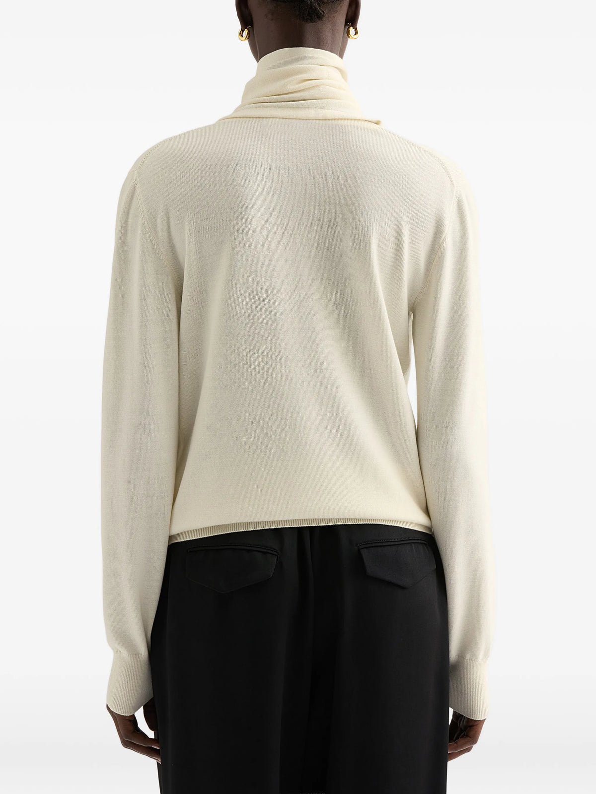 lightweight wool high-neck sweater